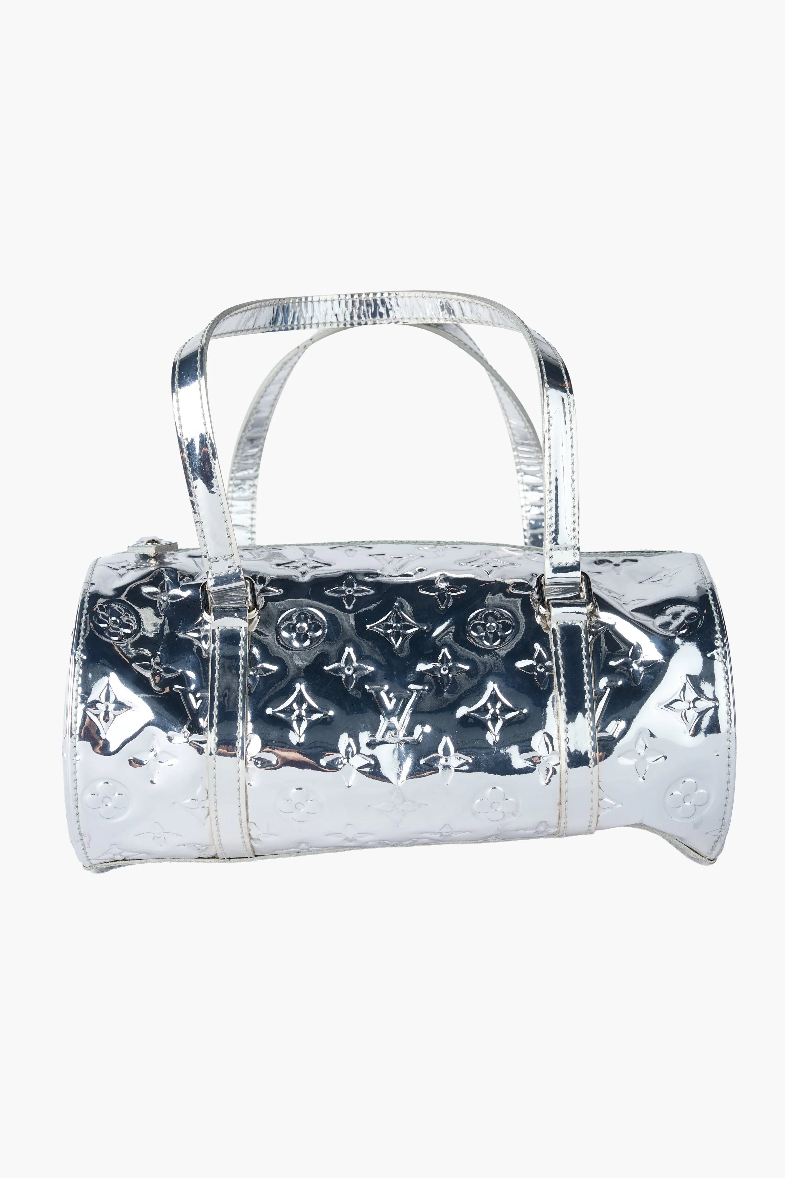 LOUIS VUITTON Papillon Monogram Miroir Silver Shoulder Bag