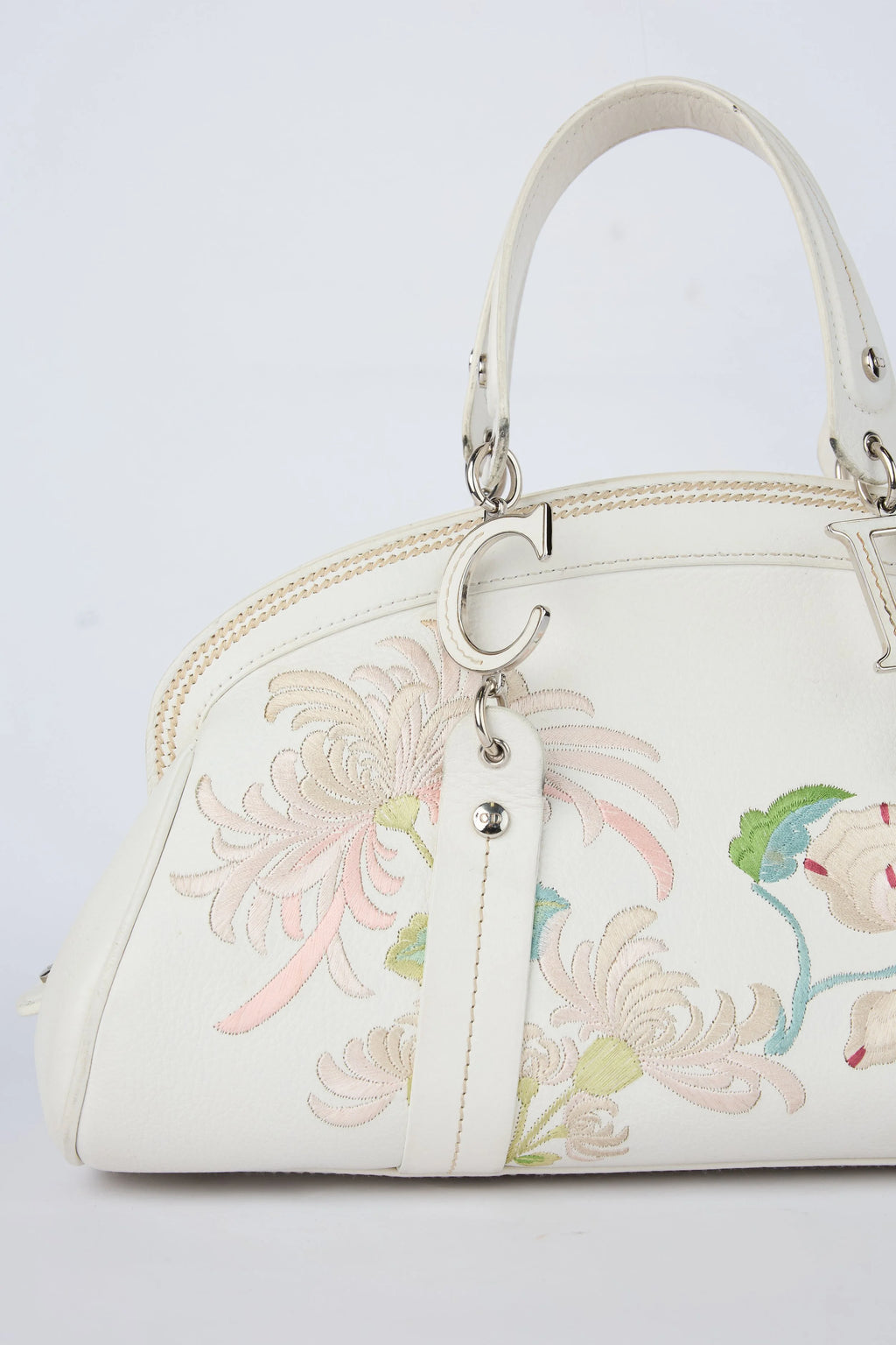 DIOR FLORAL EMBROIDERED DIORISSIMO BOWLER