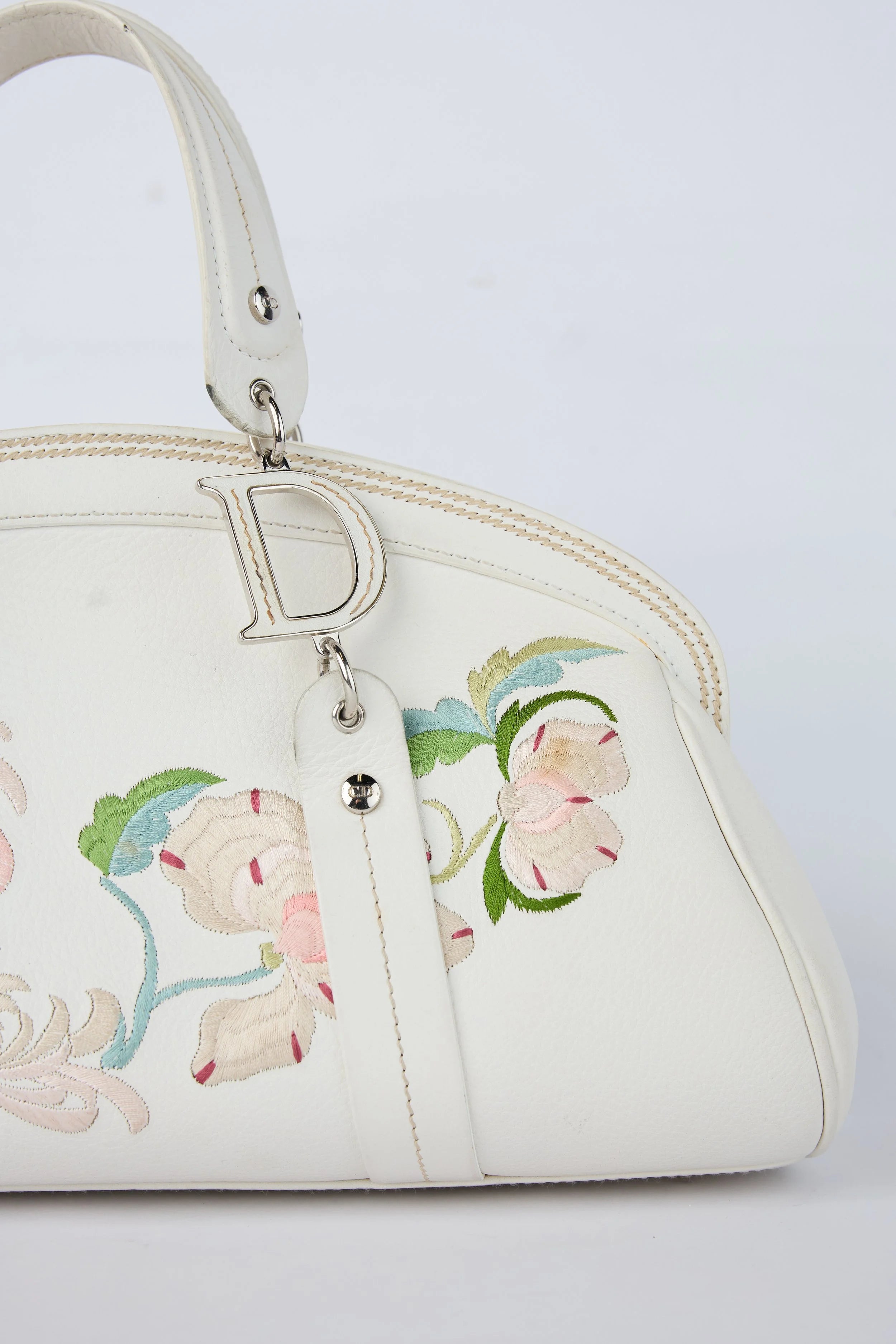 DIOR FLORAL EMBROIDERED DIORISSIMO BOWLER