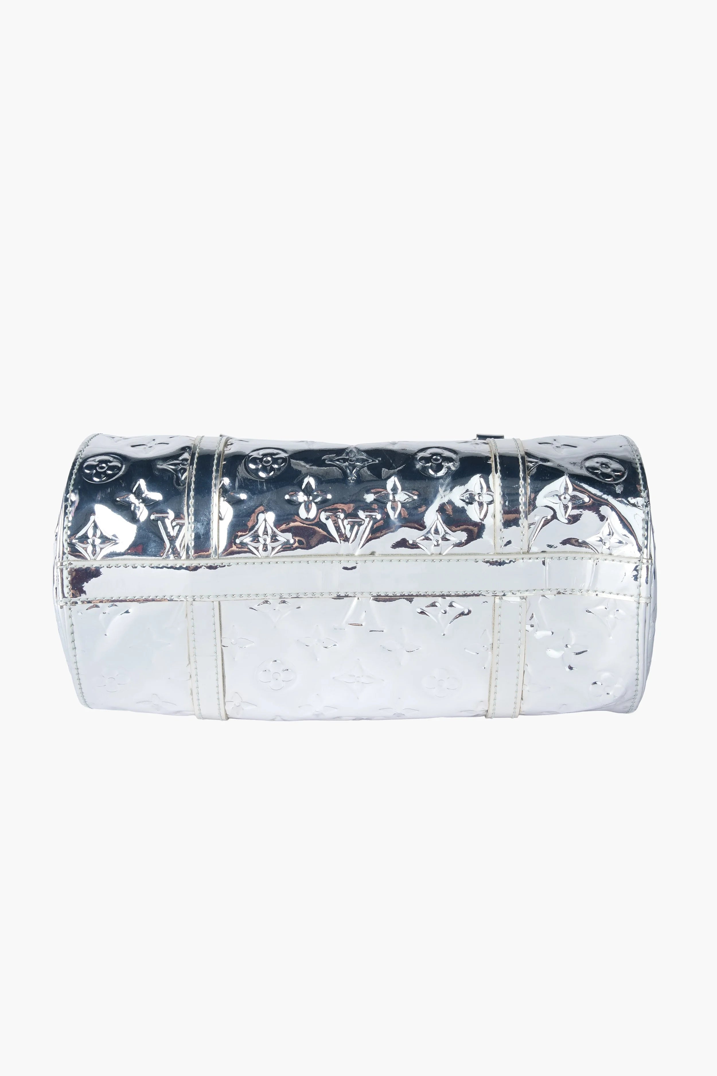 LOUIS VUITTON Papillon Monogram Miroir Silver Shoulder Bag