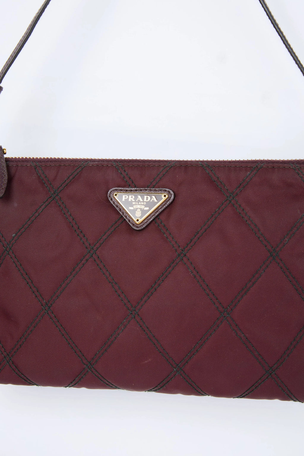 PRADA PURPLE QUILTED RE-NYLON POUCH