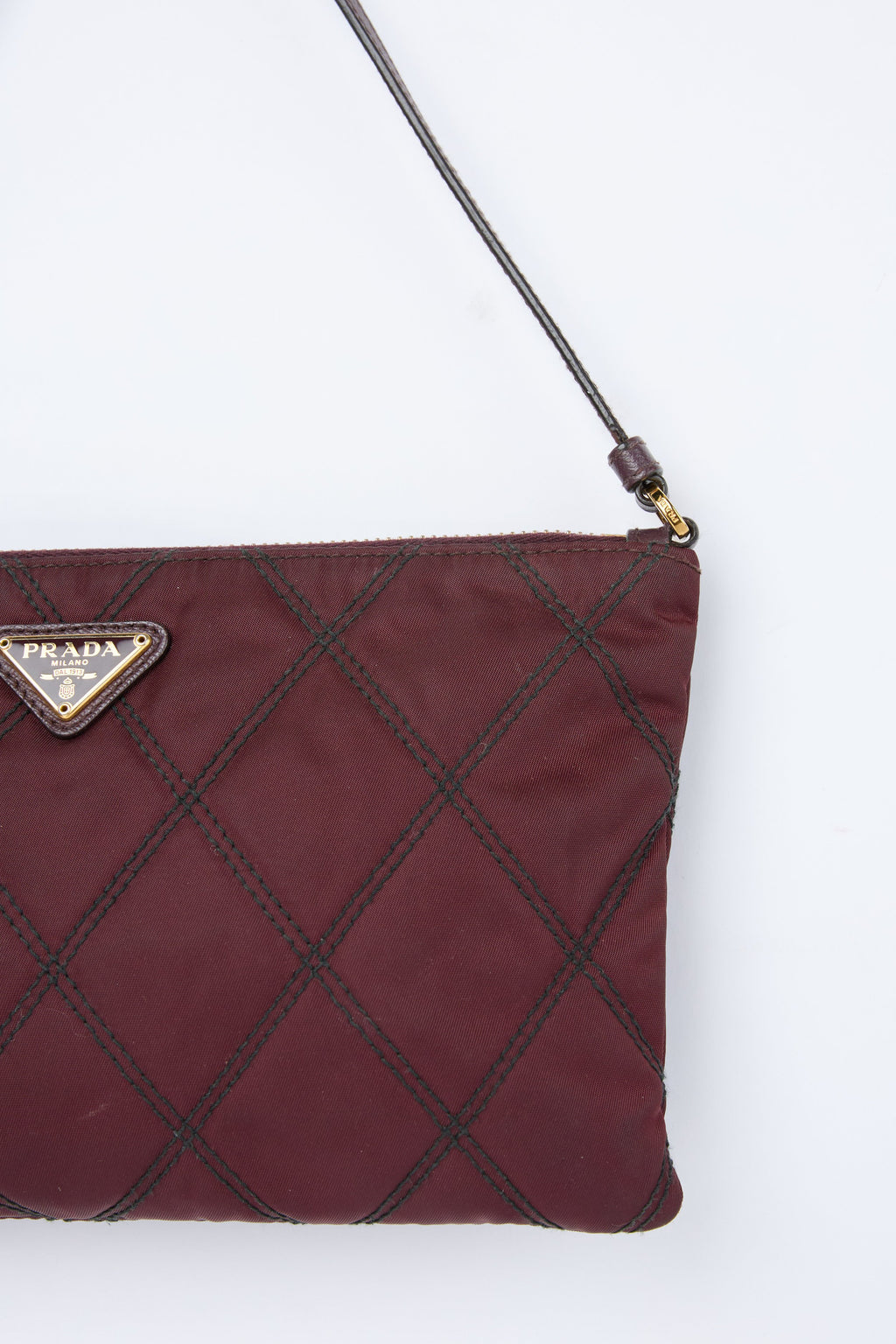 PRADA PURPLE QUILTED RE-NYLON POUCH