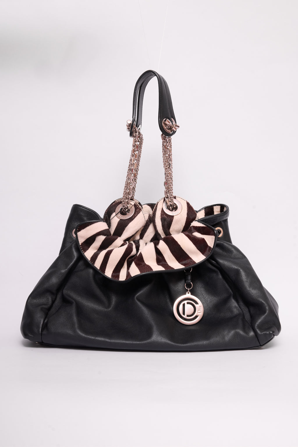 DIOR ZEBRA-PRINT PONYHAIR LA TRENTE HOBO