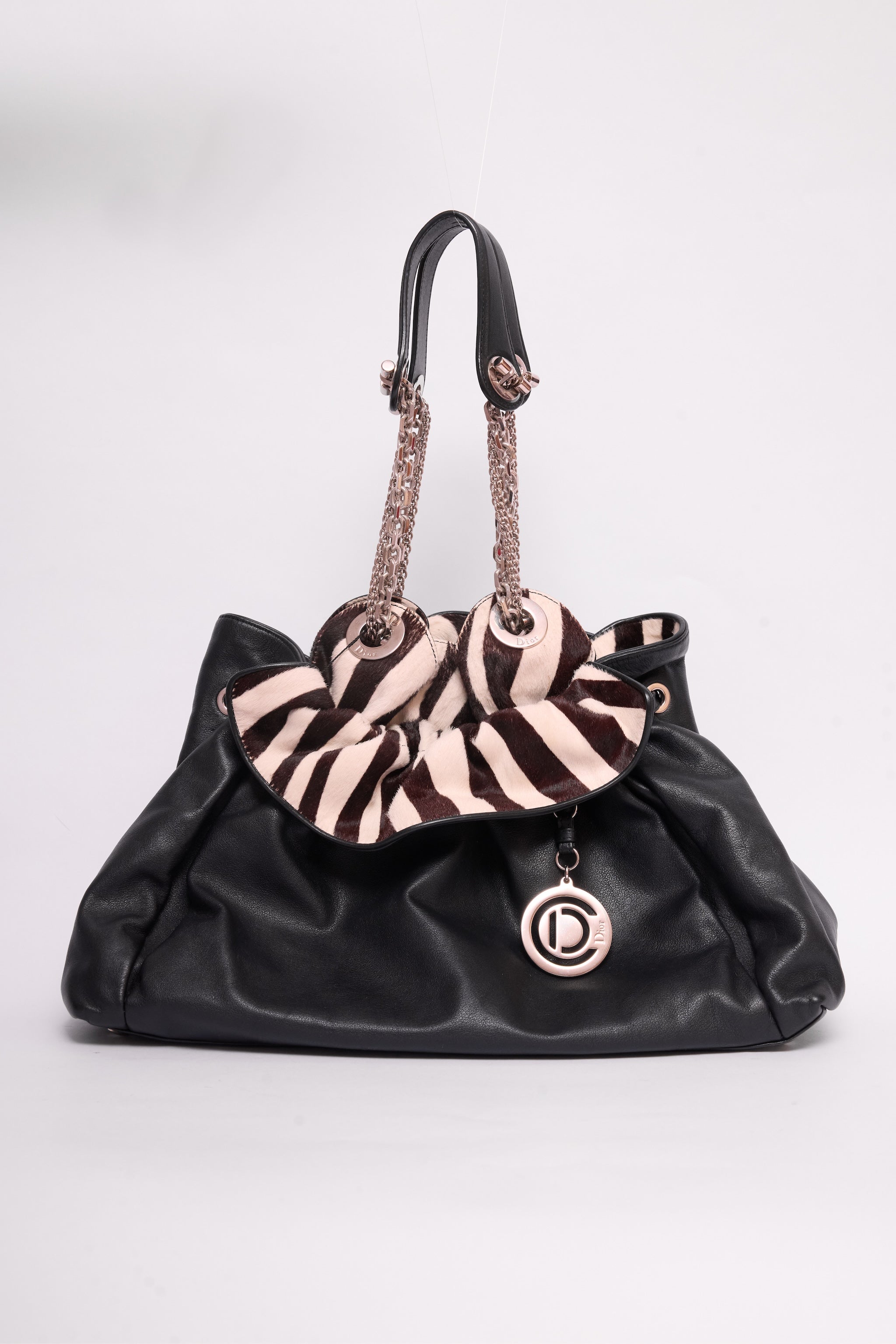 DIOR ZEBRA-PRINT PONYHAIR LA TRENTE HOBO
