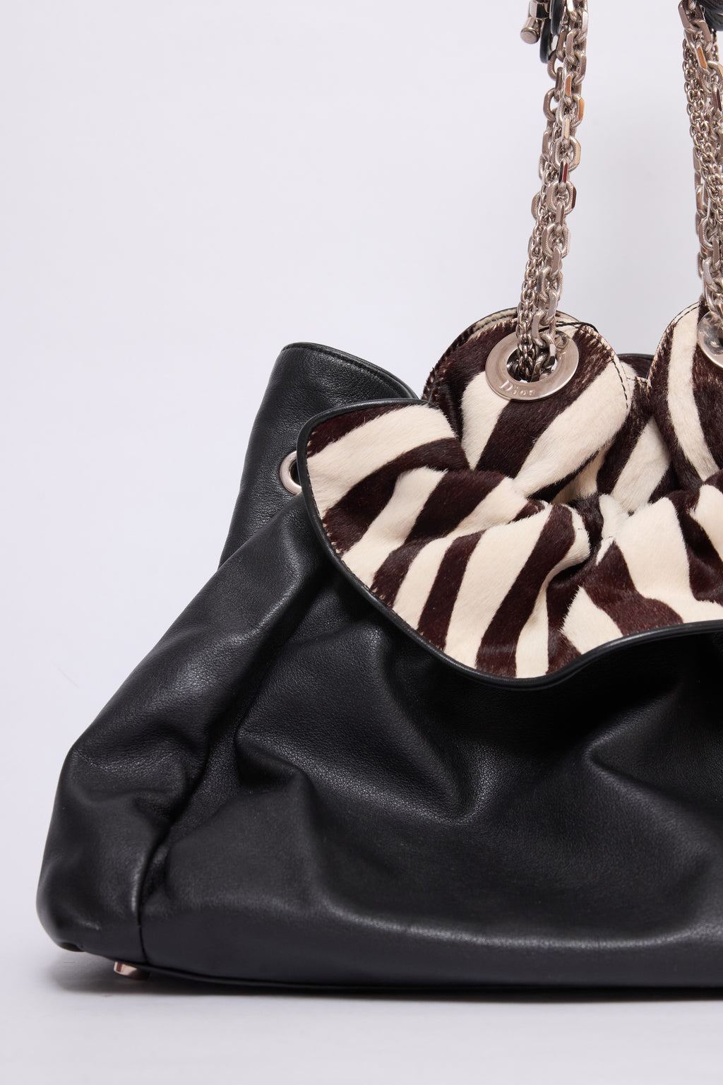 DIOR ZEBRA-PRINT PONYHAIR LA TRENTE HOBO