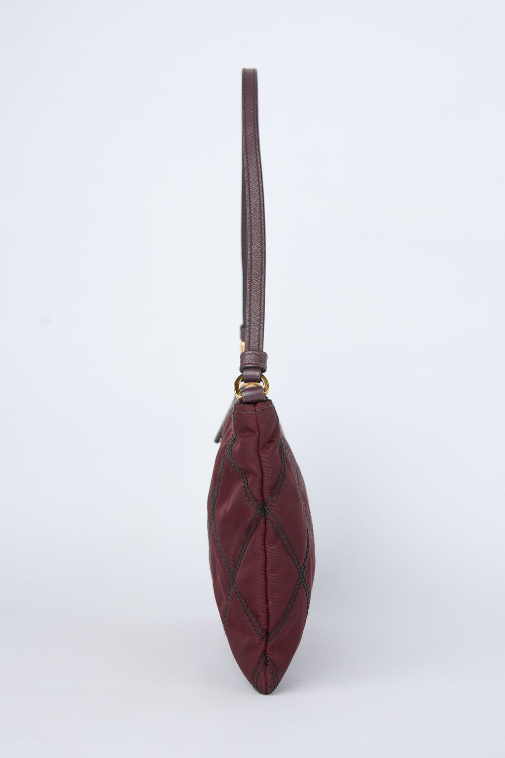 PRADA PURPLE QUILTED RE-NYLON POUCH