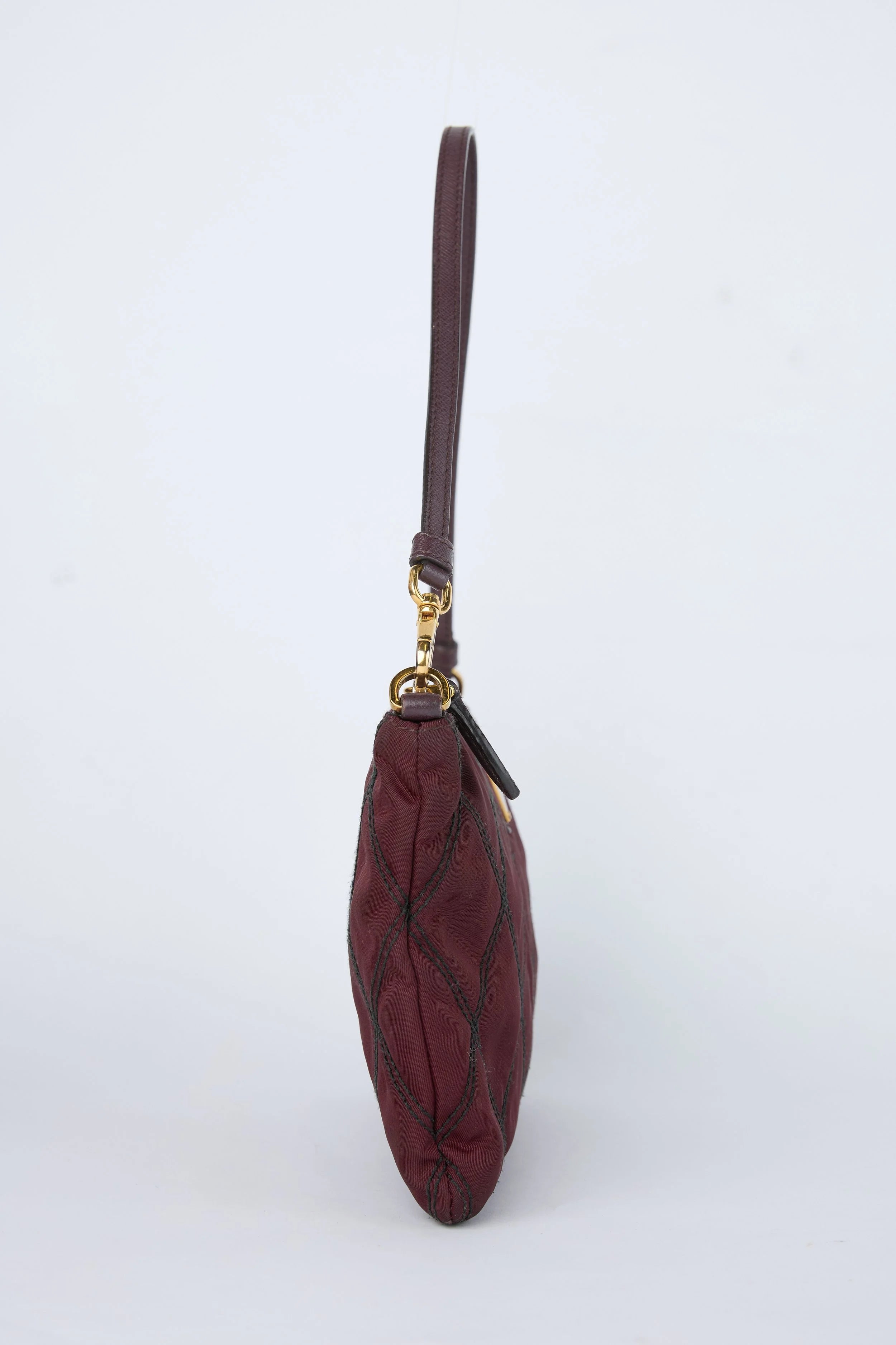PRADA PURPLE QUILTED RE-NYLON POUCH