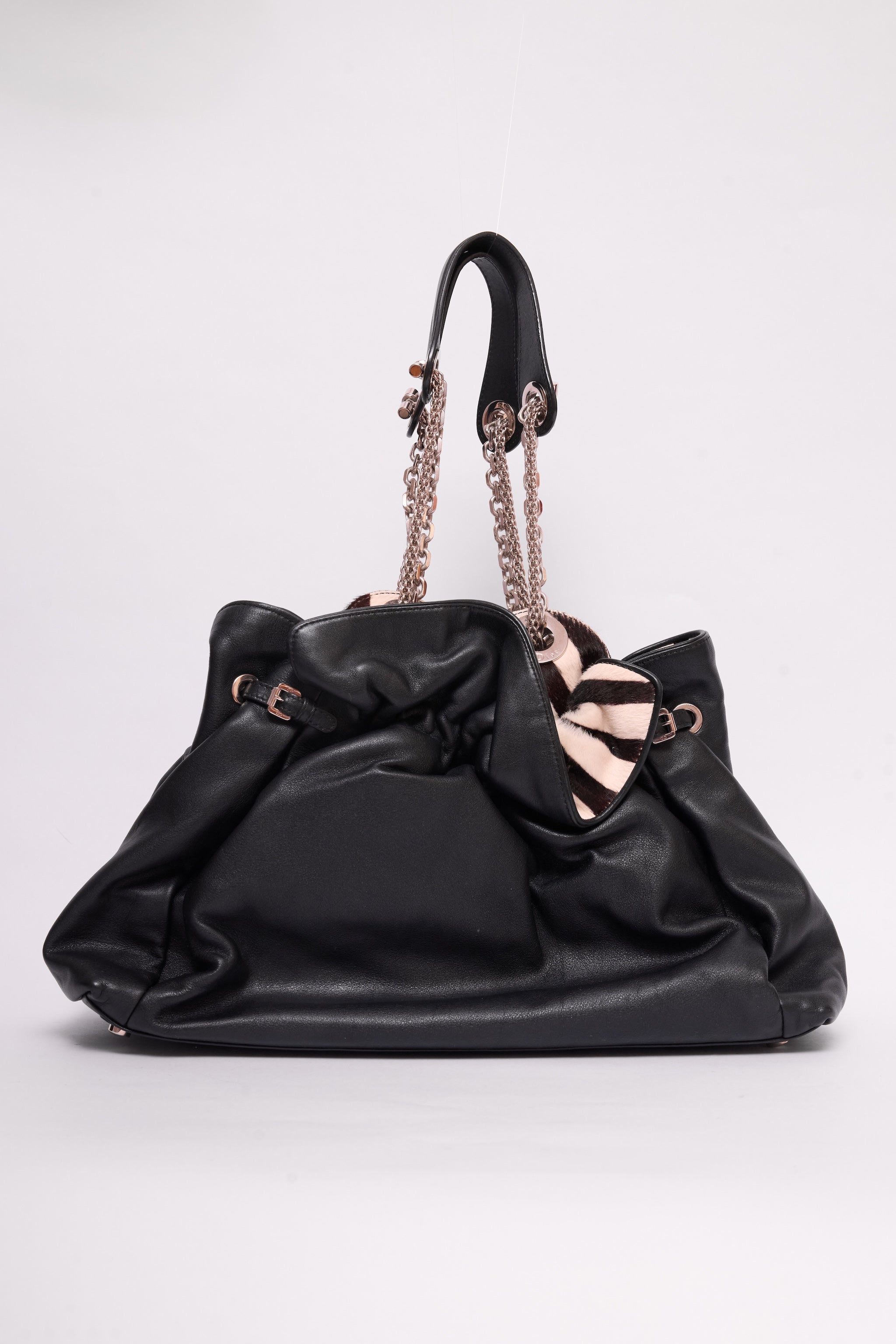 DIOR ZEBRA-PRINT PONYHAIR LA TRENTE HOBO
