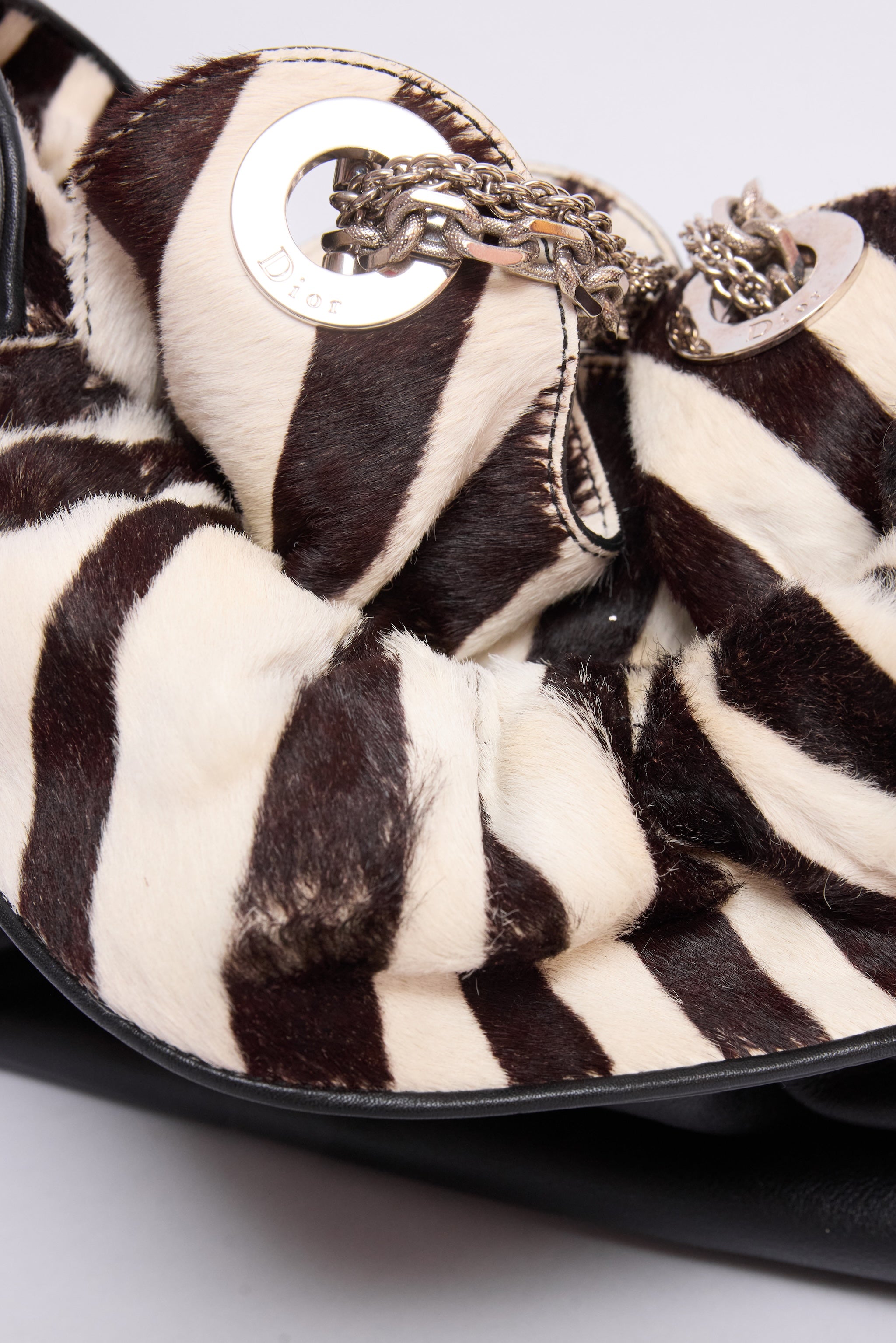 DIOR ZEBRA-PRINT PONYHAIR LA TRENTE HOBO