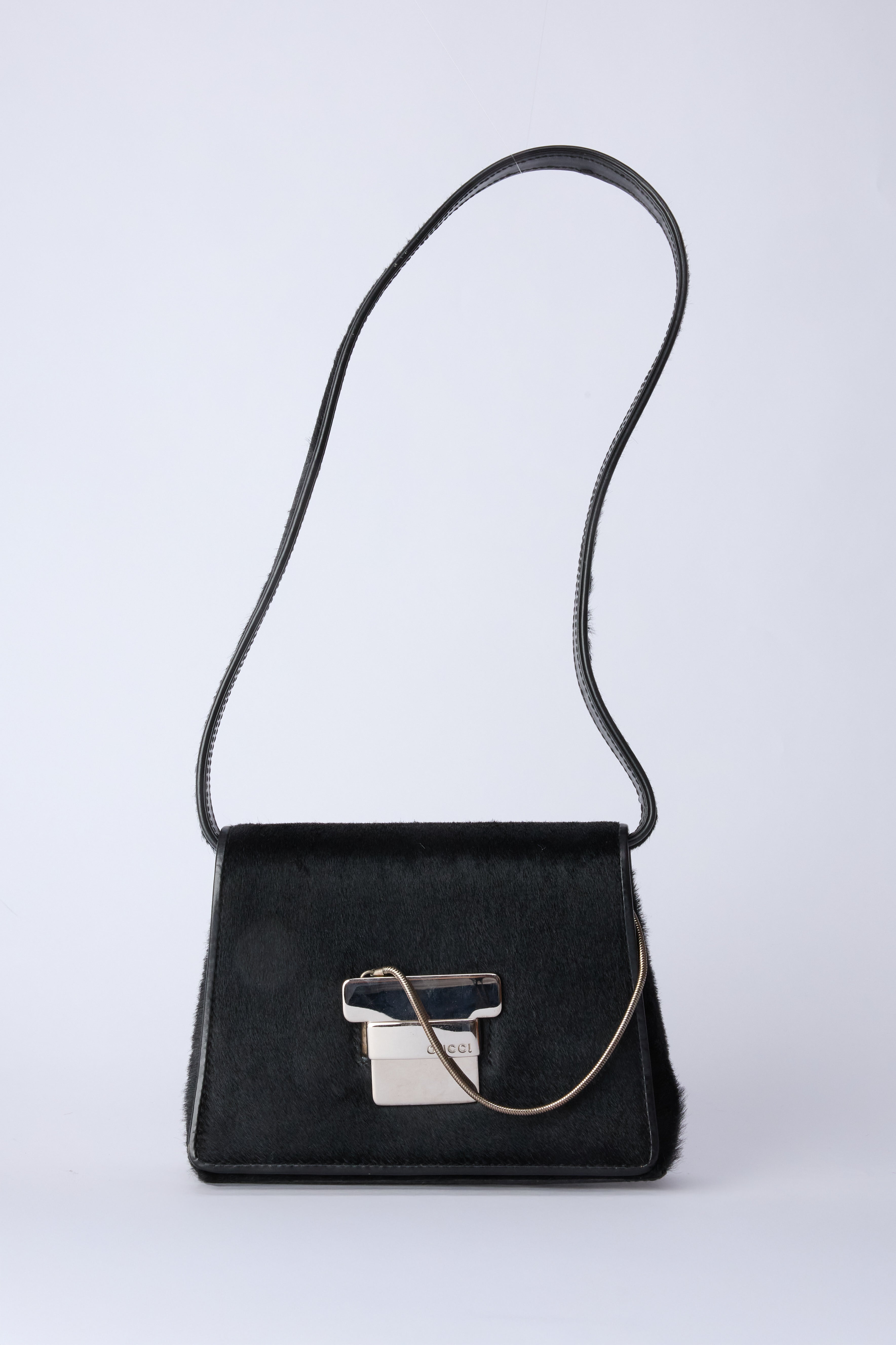 GUCCI BLACK PONYHAIR BAG
