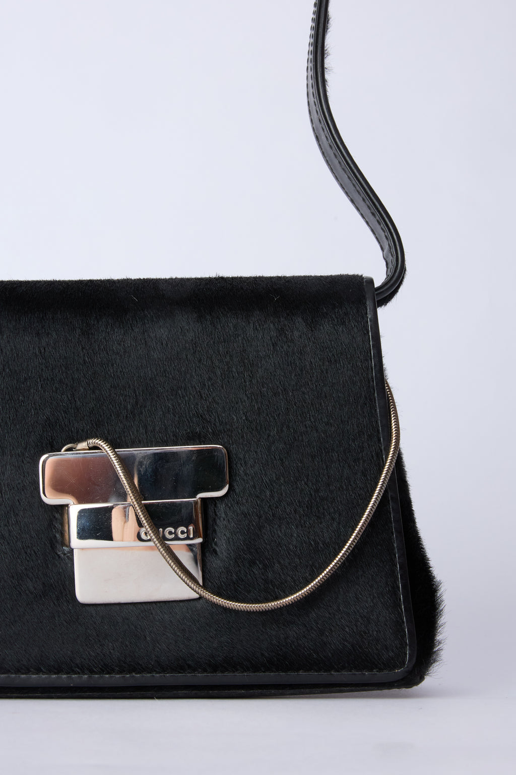 GUCCI BLACK PONYHAIR BAG