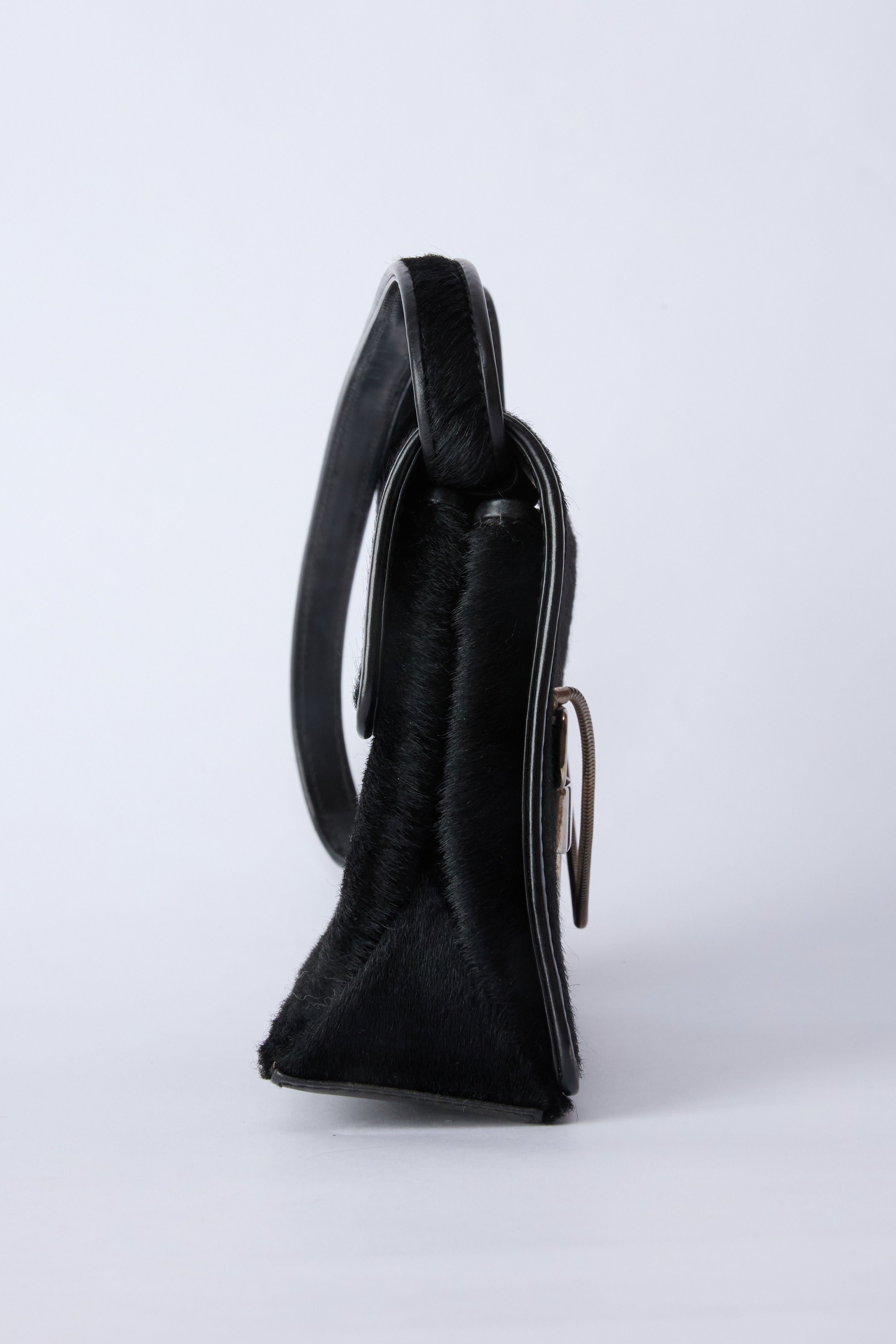GUCCI BLACK PONYHAIR BAG