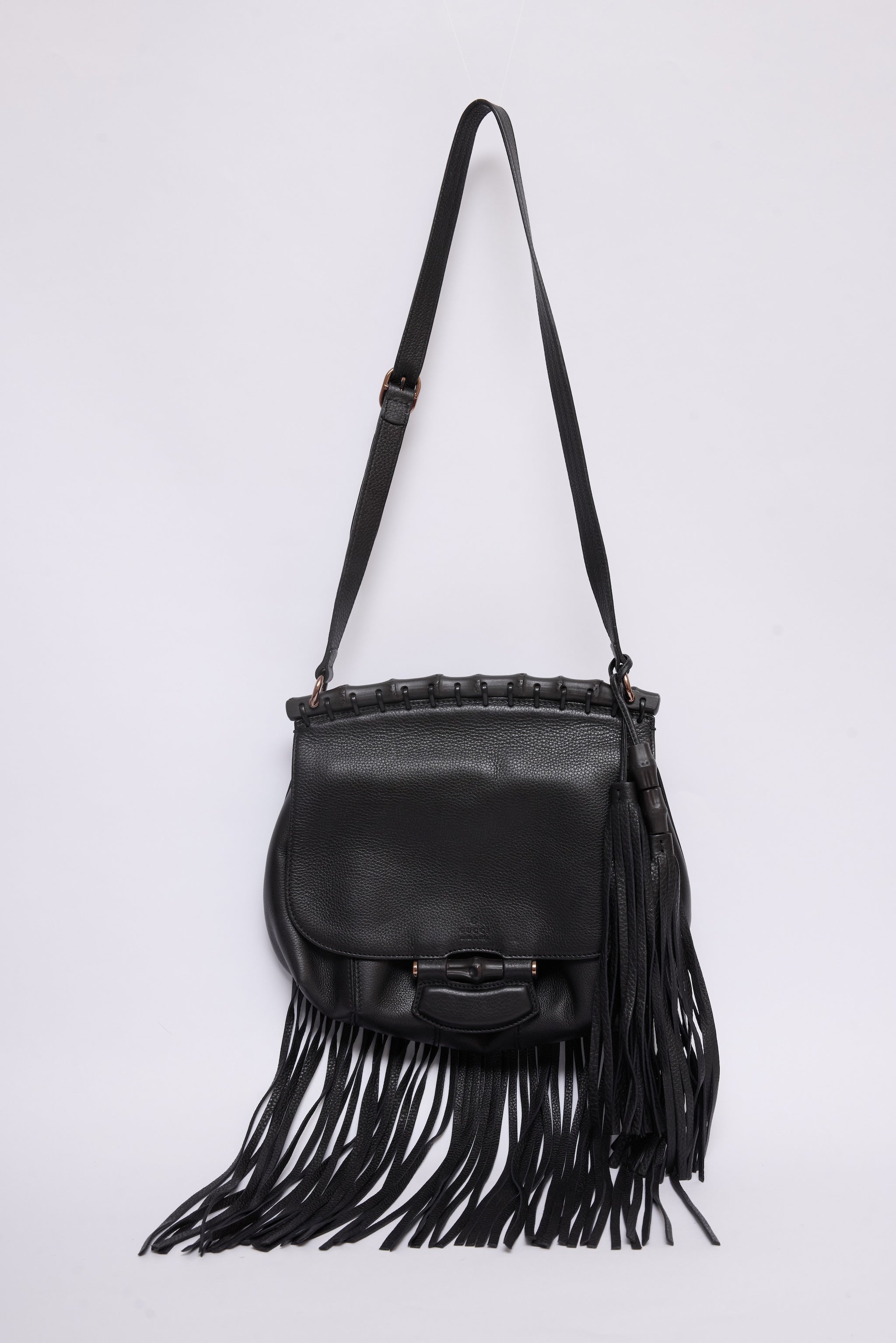 GUCCI SMALL BAMBOO NOUVEAU FRINGE BAG