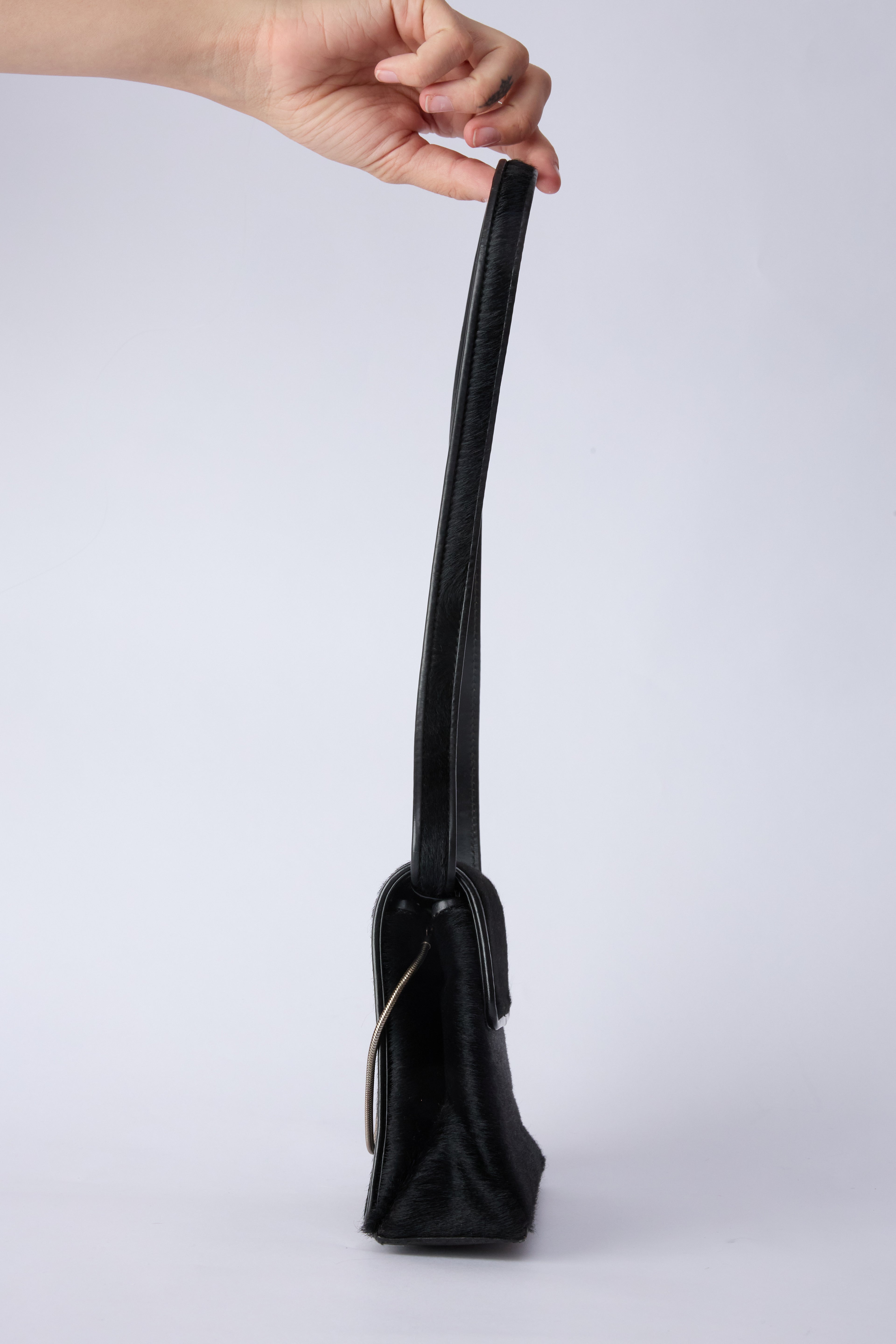 GUCCI BLACK PONYHAIR BAG