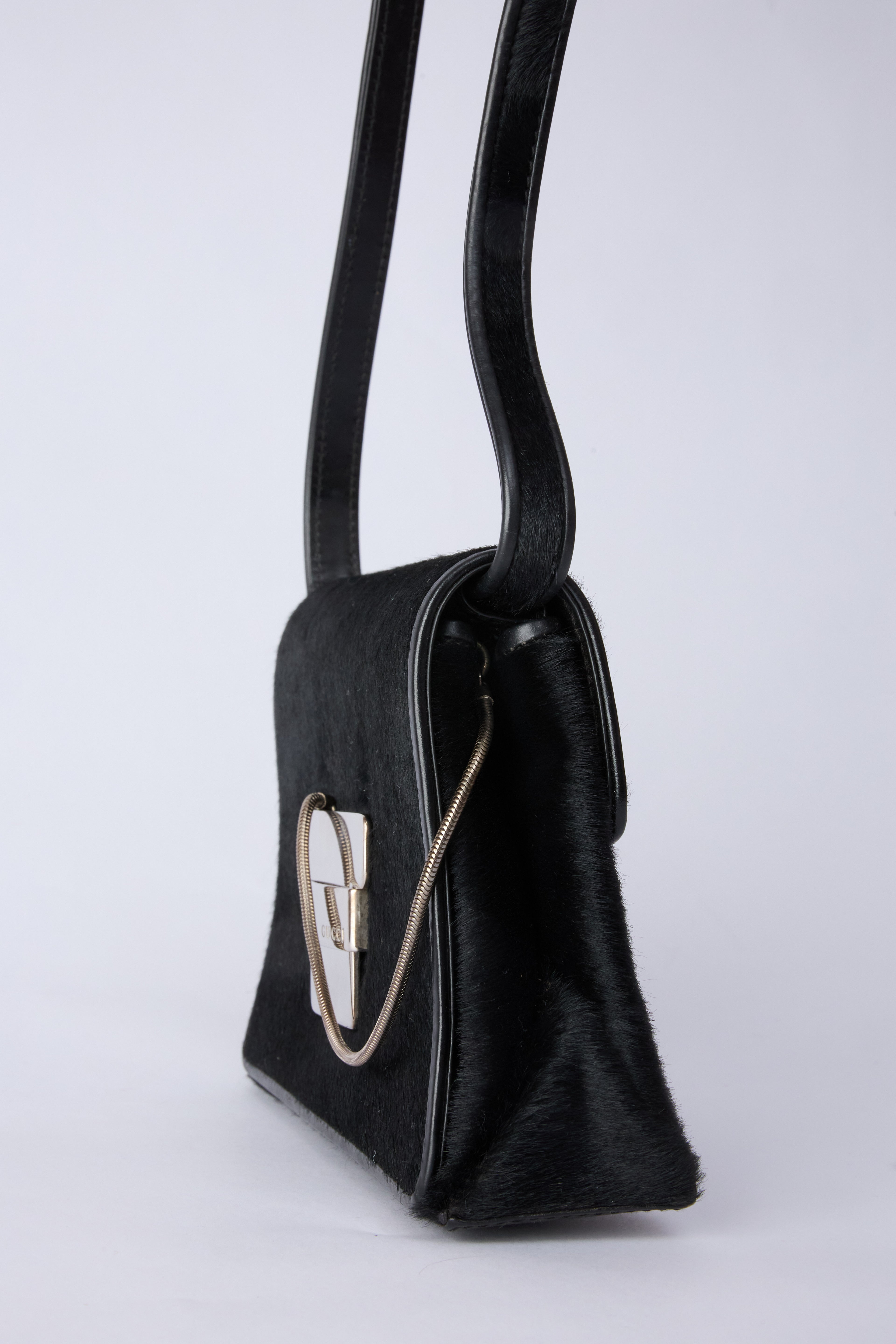 GUCCI BLACK PONYHAIR BAG