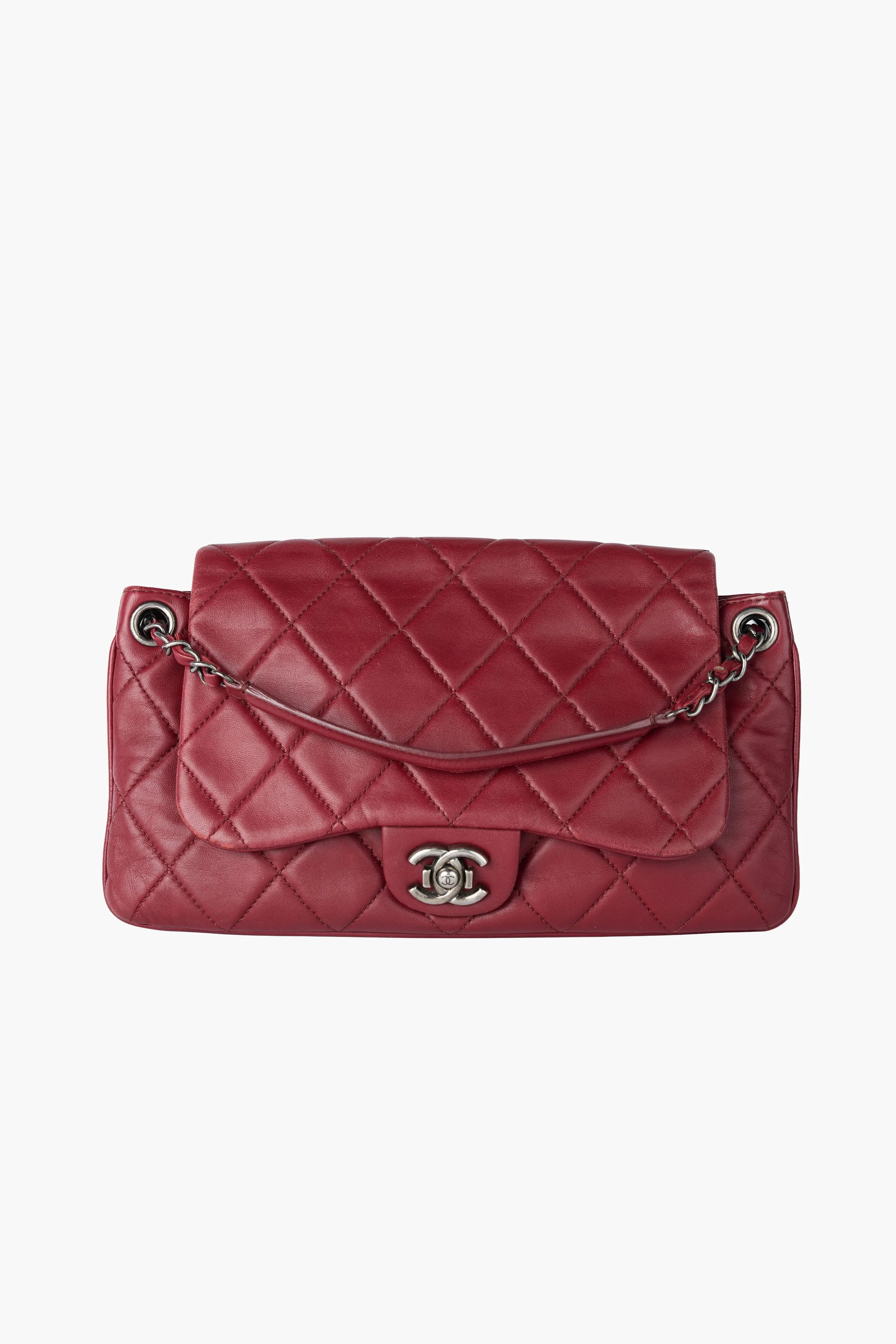 Chanel Red Accordion Flap Bag