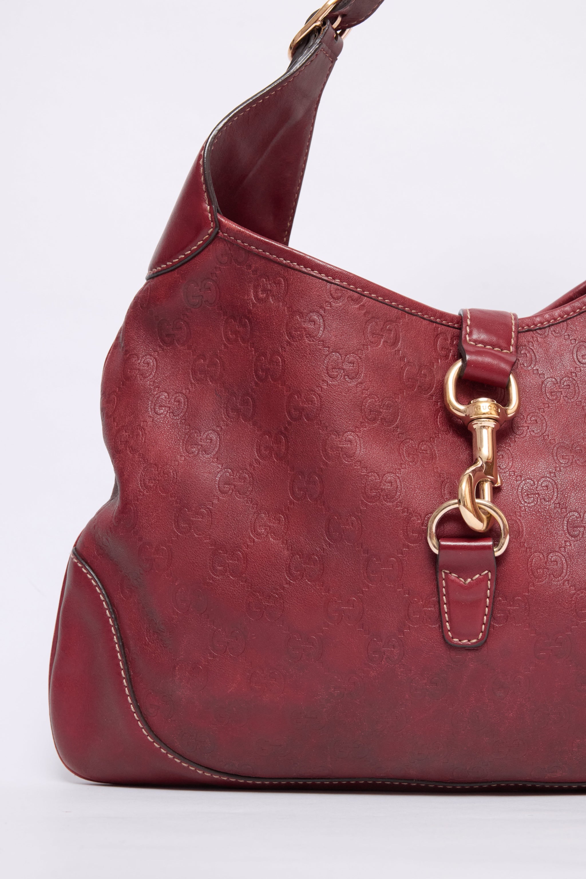 GUCCI RED GUCCISSIMA LEATHER JACKIE