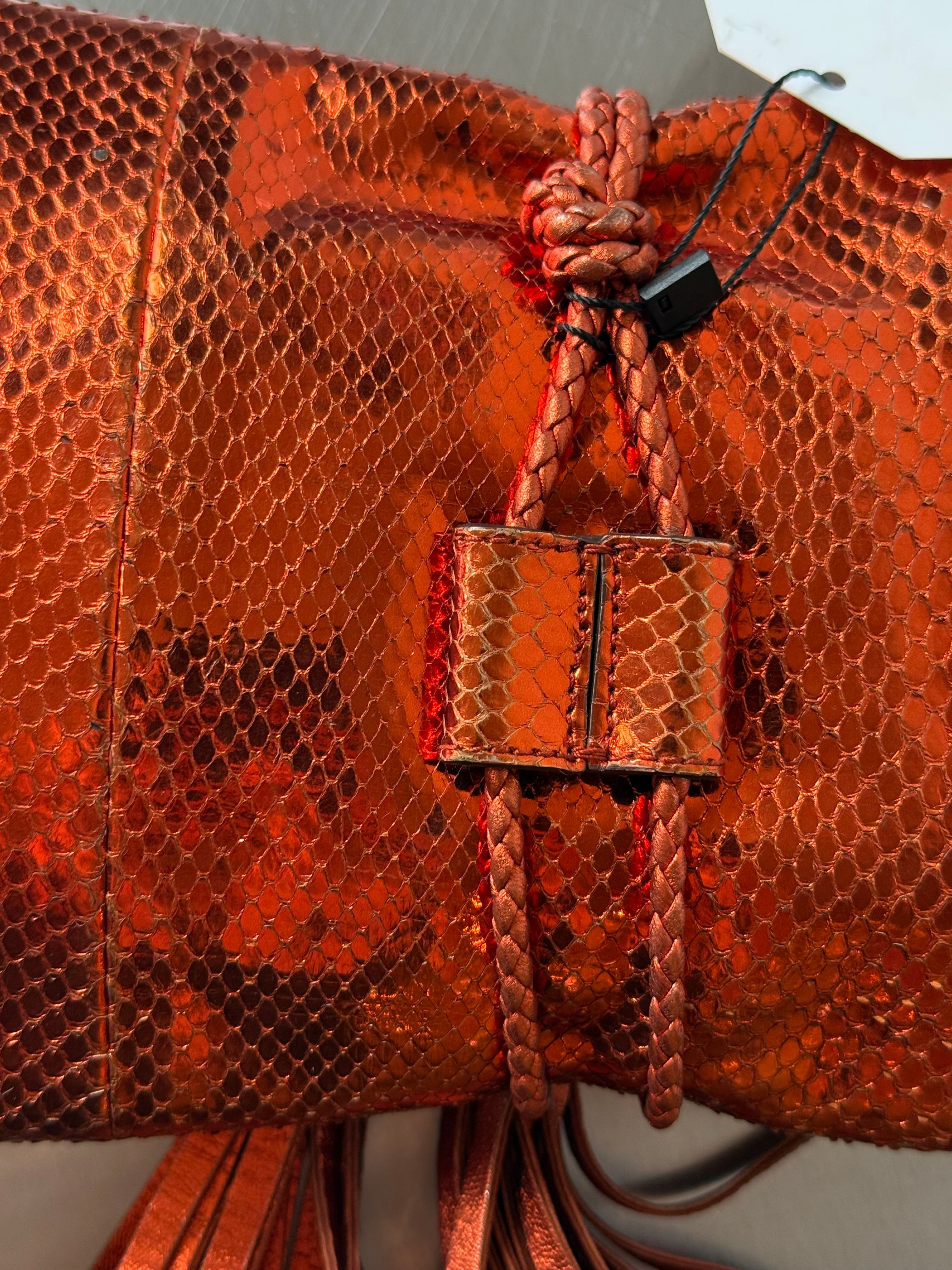 GUCCI METALLIC ORANGE CLUTCH