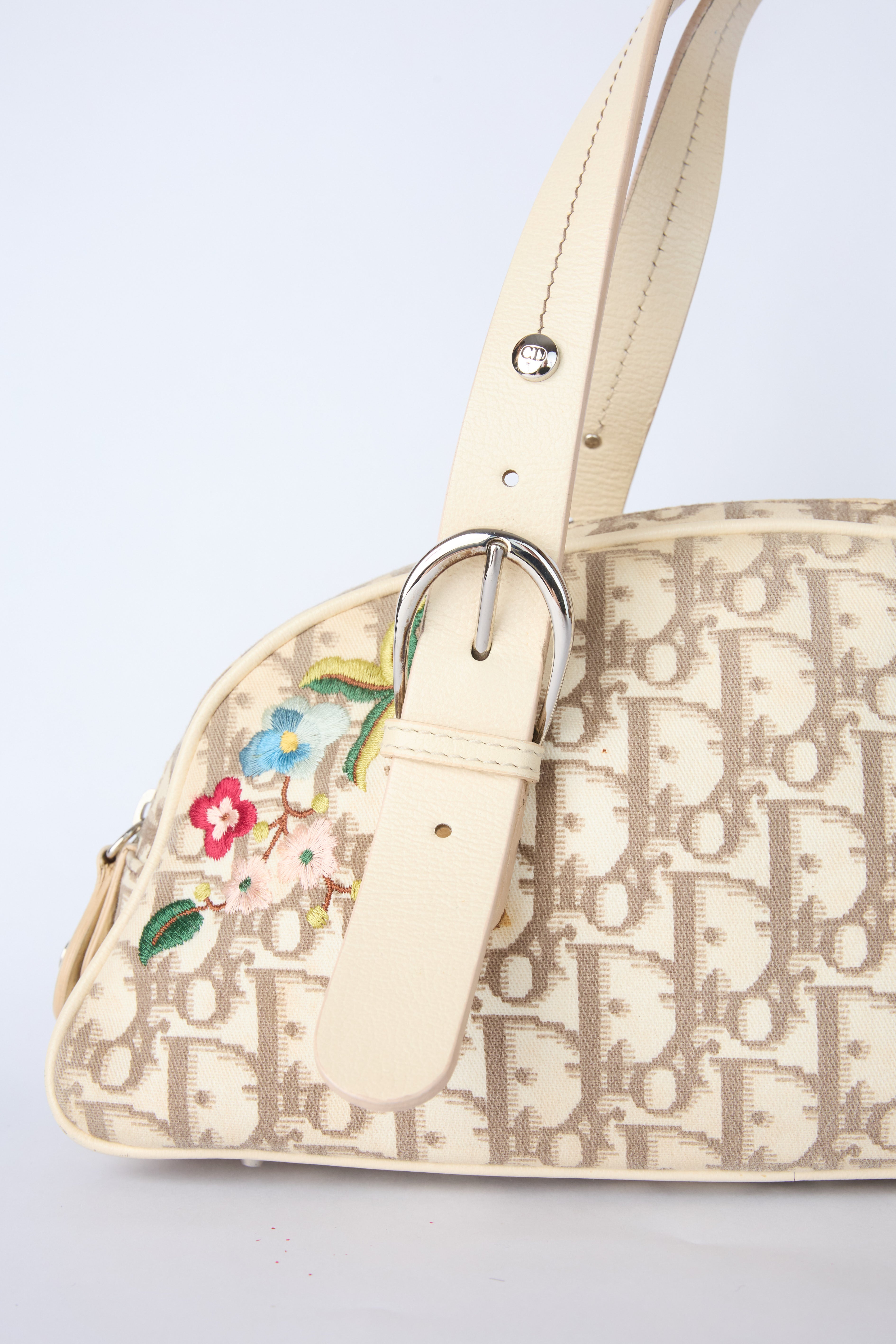 DIOR DIORISSIMO FLORAL EMBROIDERED BAG