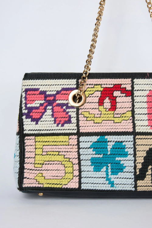 CHANEL "PRECIOUS SYMBOLS" PATCHWORK SHOULDER BAG