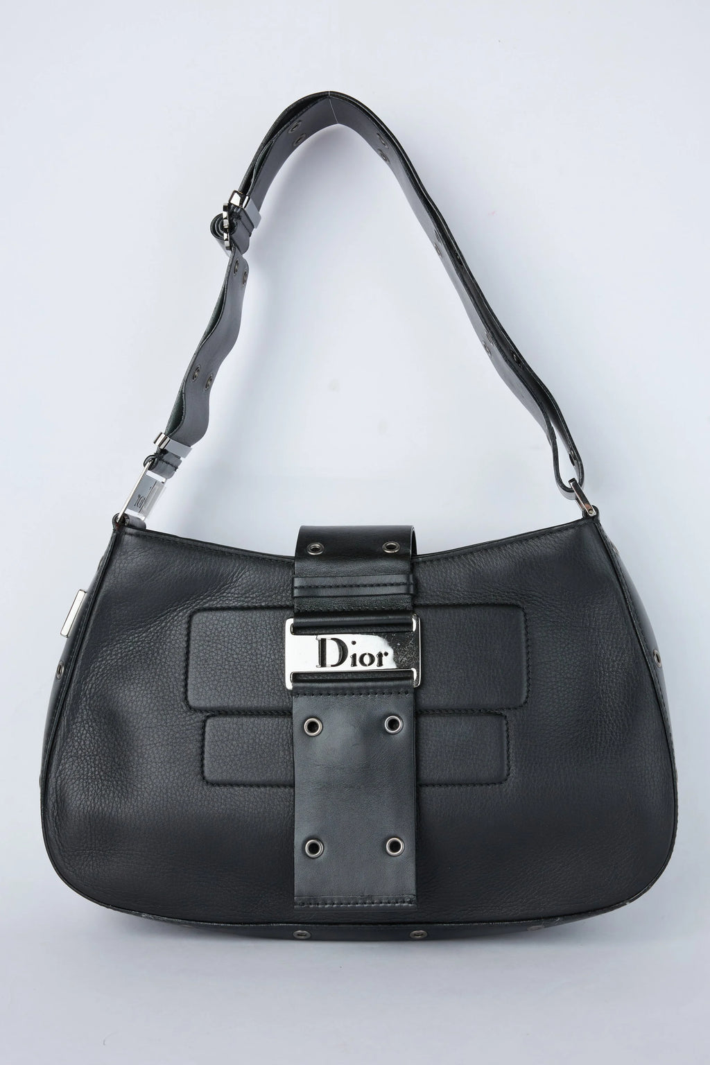 DIOR BLACK COLUMBUS SHOULDER BAG