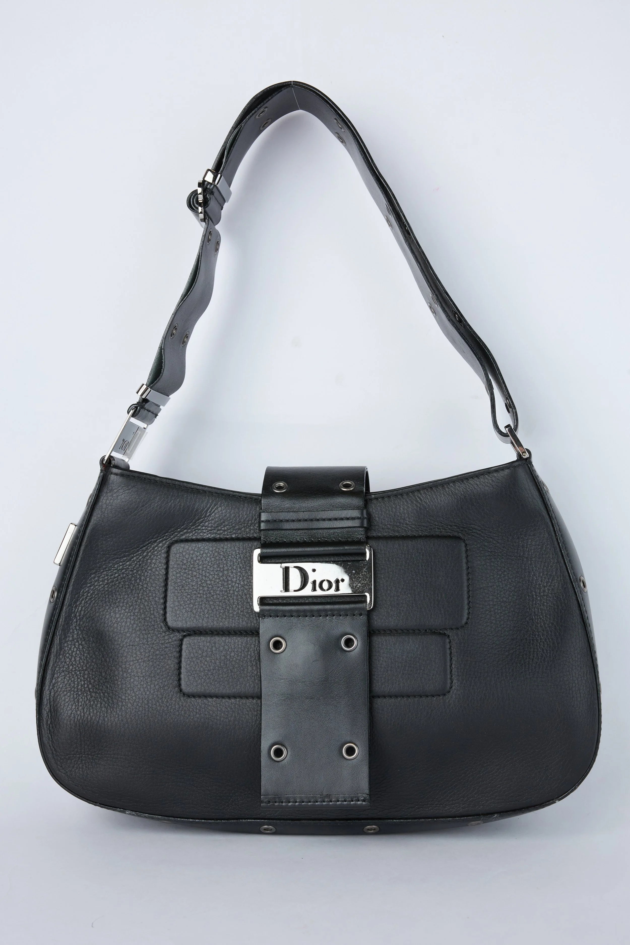 DIOR BLACK COLUMBUS SHOULDER BAG