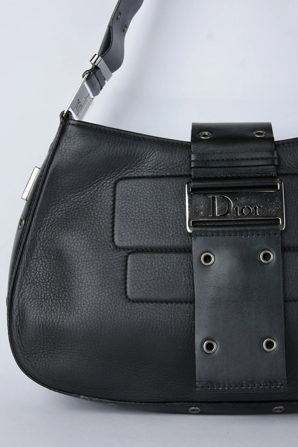 DIOR BLACK COLUMBUS SHOULDER BAG