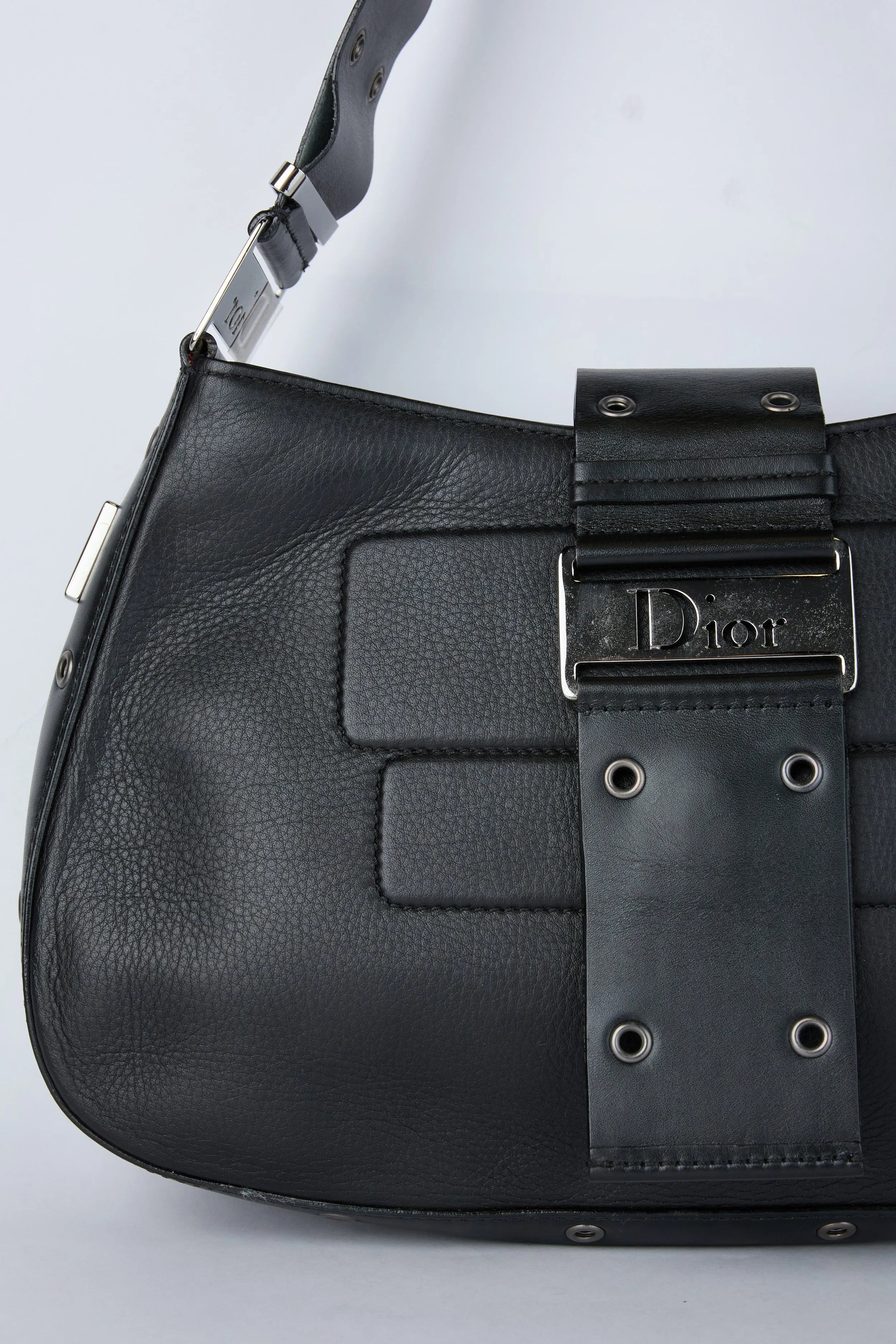 DIOR BLACK COLUMBUS SHOULDER BAG