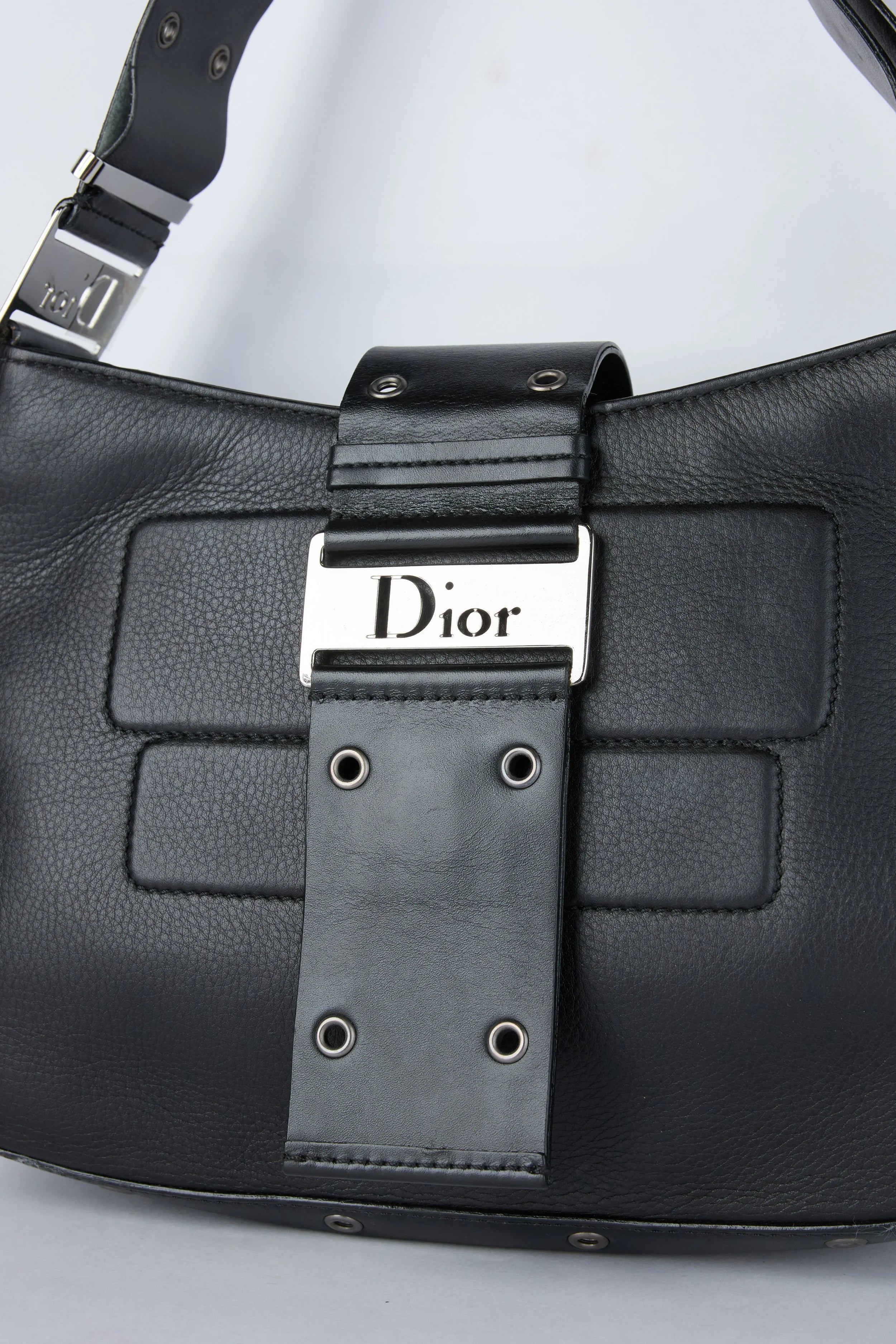 DIOR BLACK COLUMBUS SHOULDER BAG