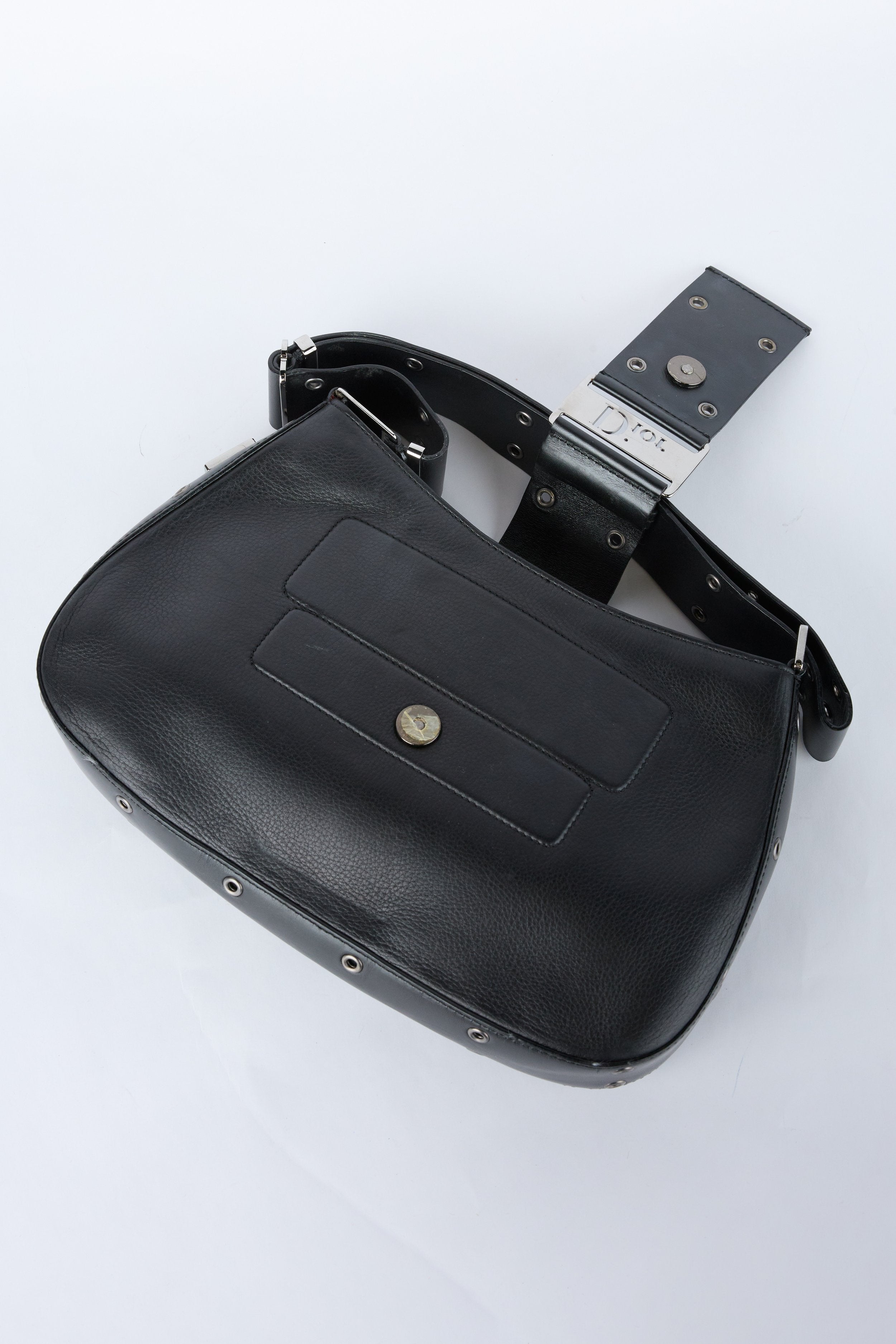 DIOR BLACK COLUMBUS SHOULDER BAG