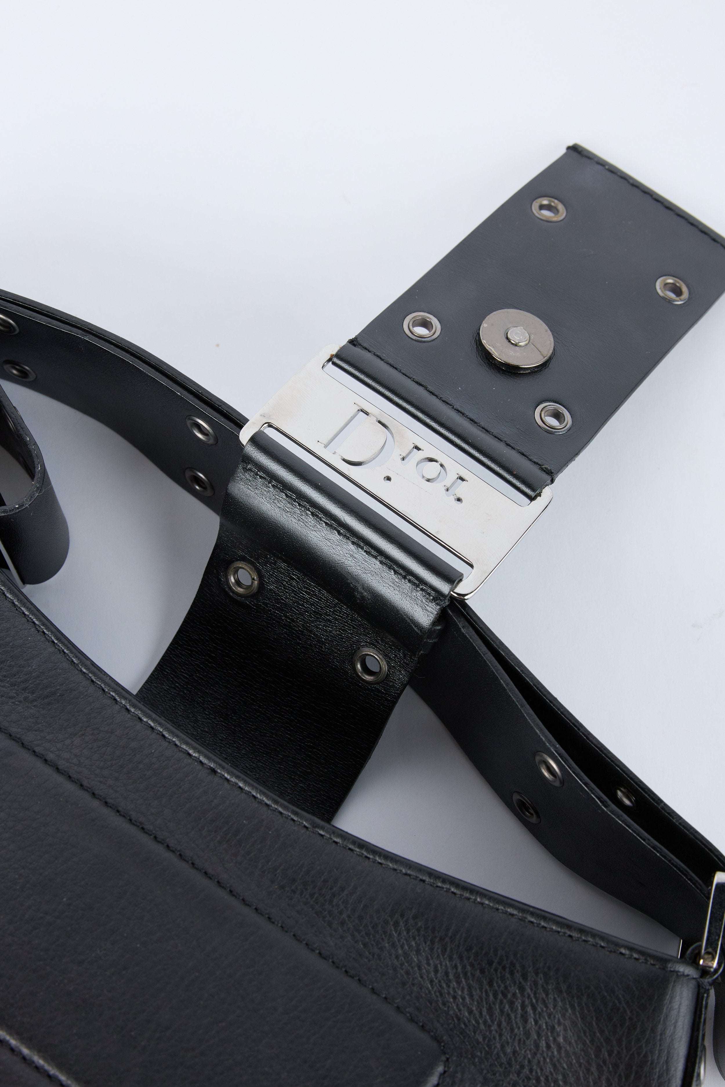 DIOR BLACK COLUMBUS SHOULDER BAG