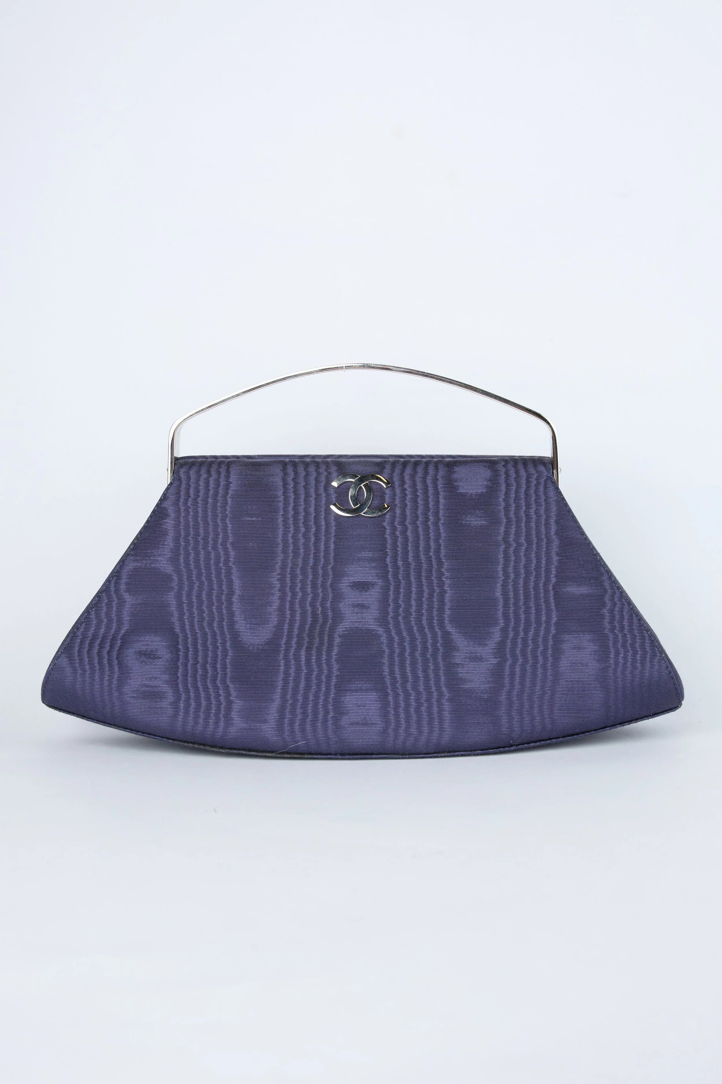 RARE CHANEL BLUE HALF MOON CLUTCH