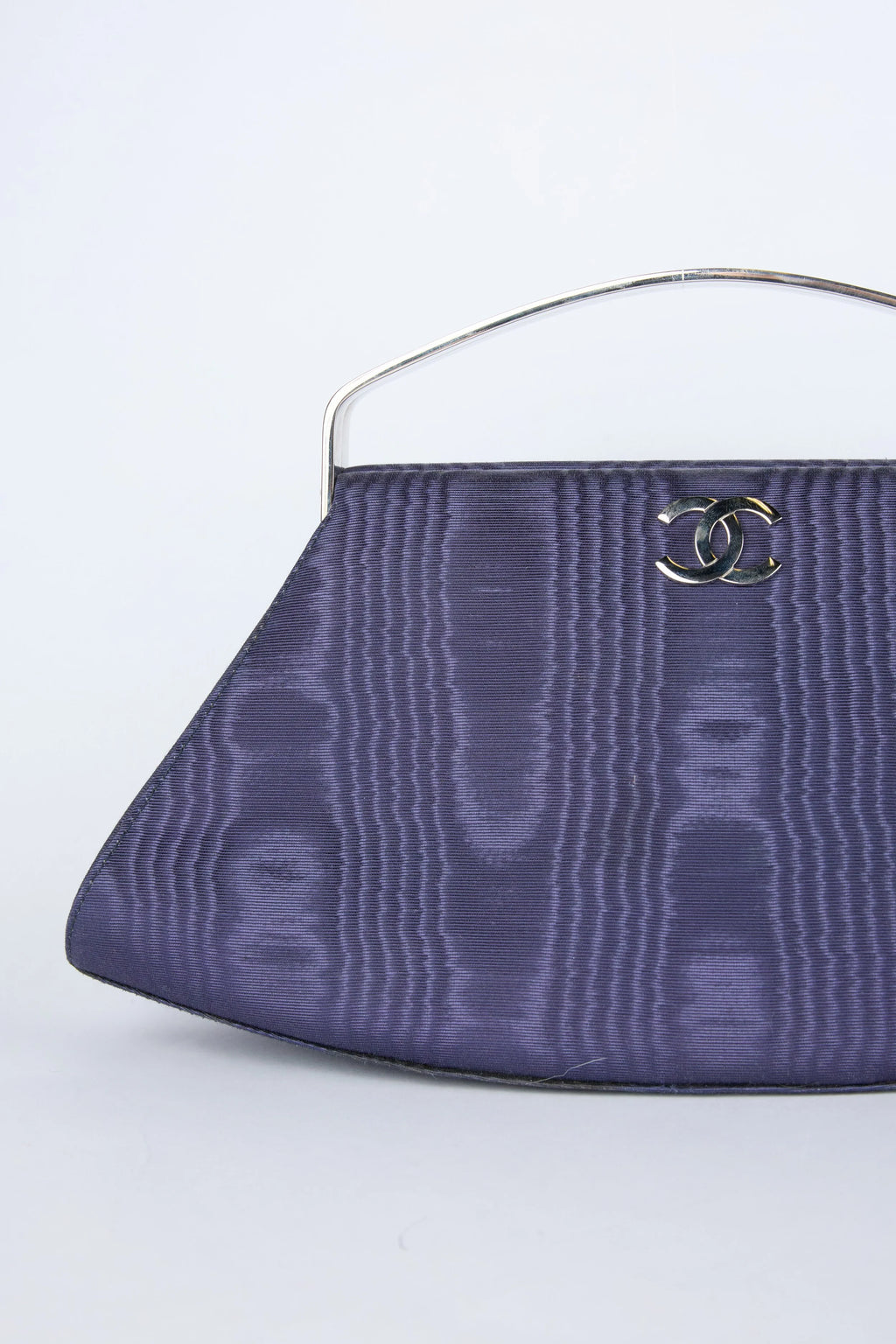RARE CHANEL BLUE HALF MOON CLUTCH