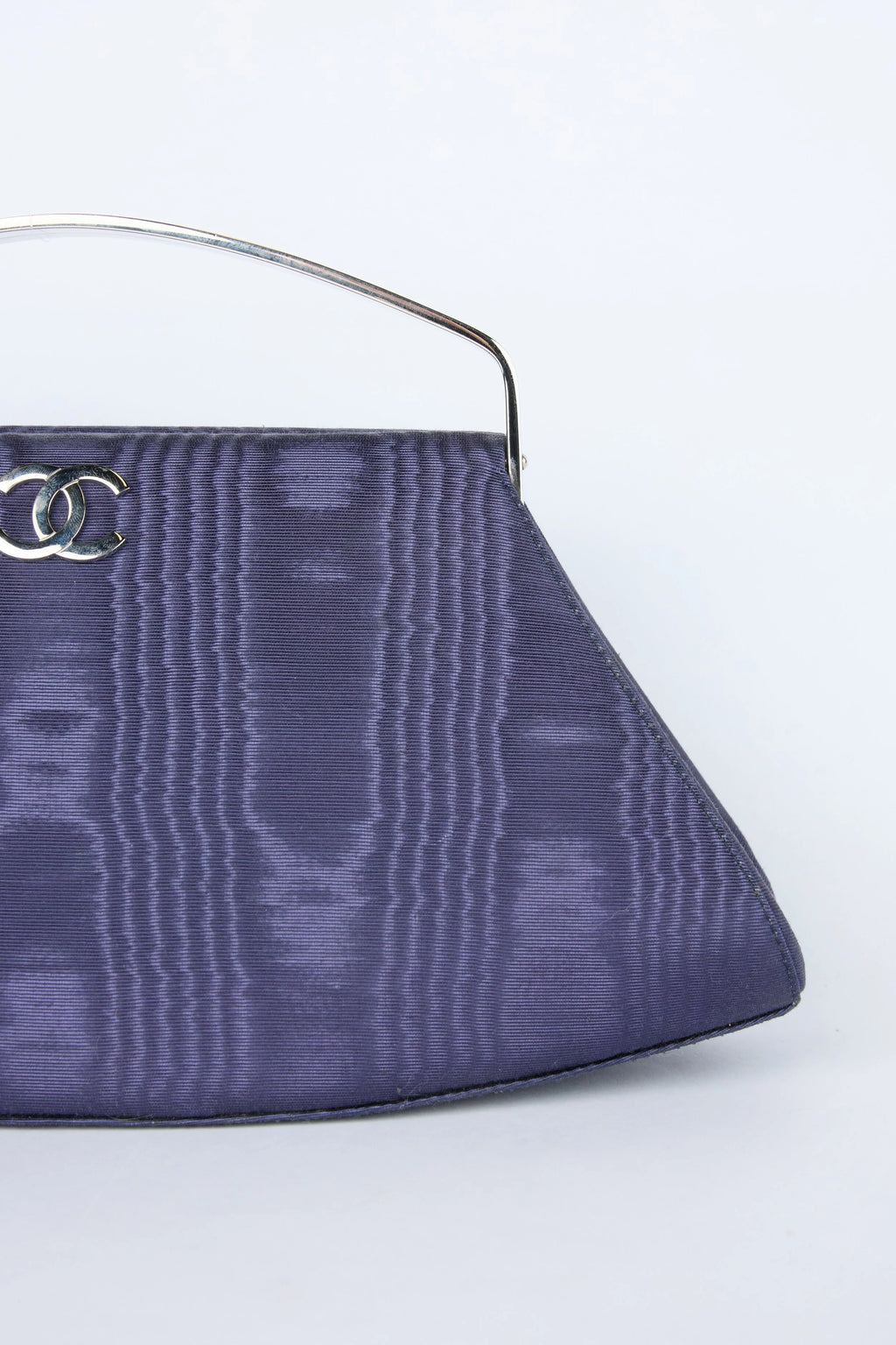 RARE CHANEL BLUE HALF MOON CLUTCH