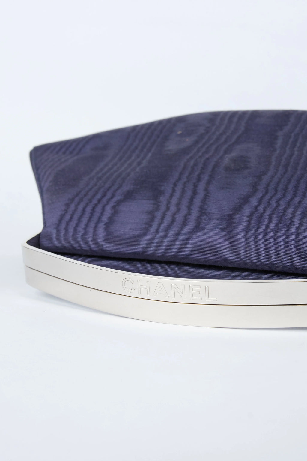 RARE CHANEL BLUE HALF MOON CLUTCH