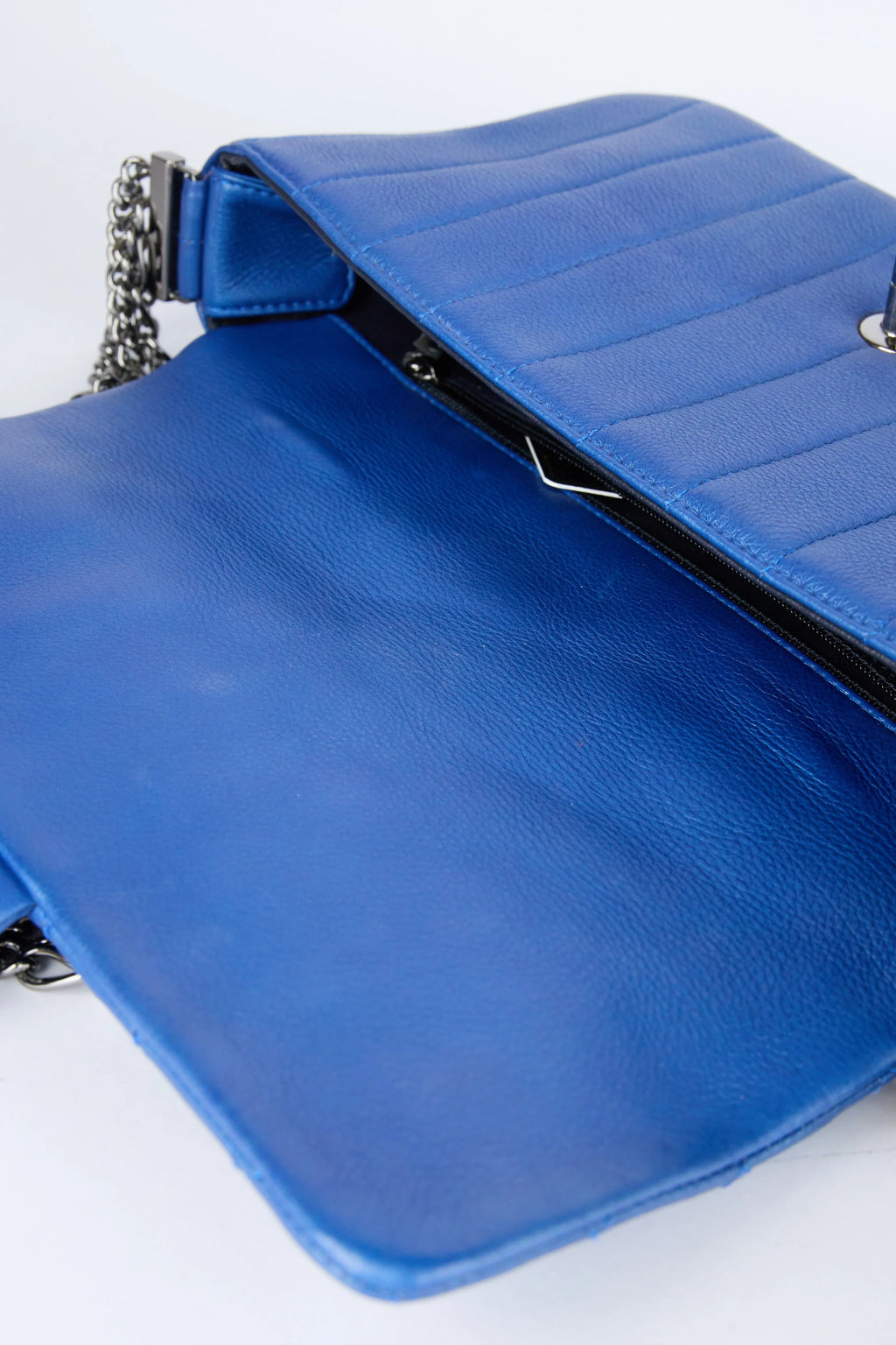 CHANEL BLUE MULTI CHAIN FLAP