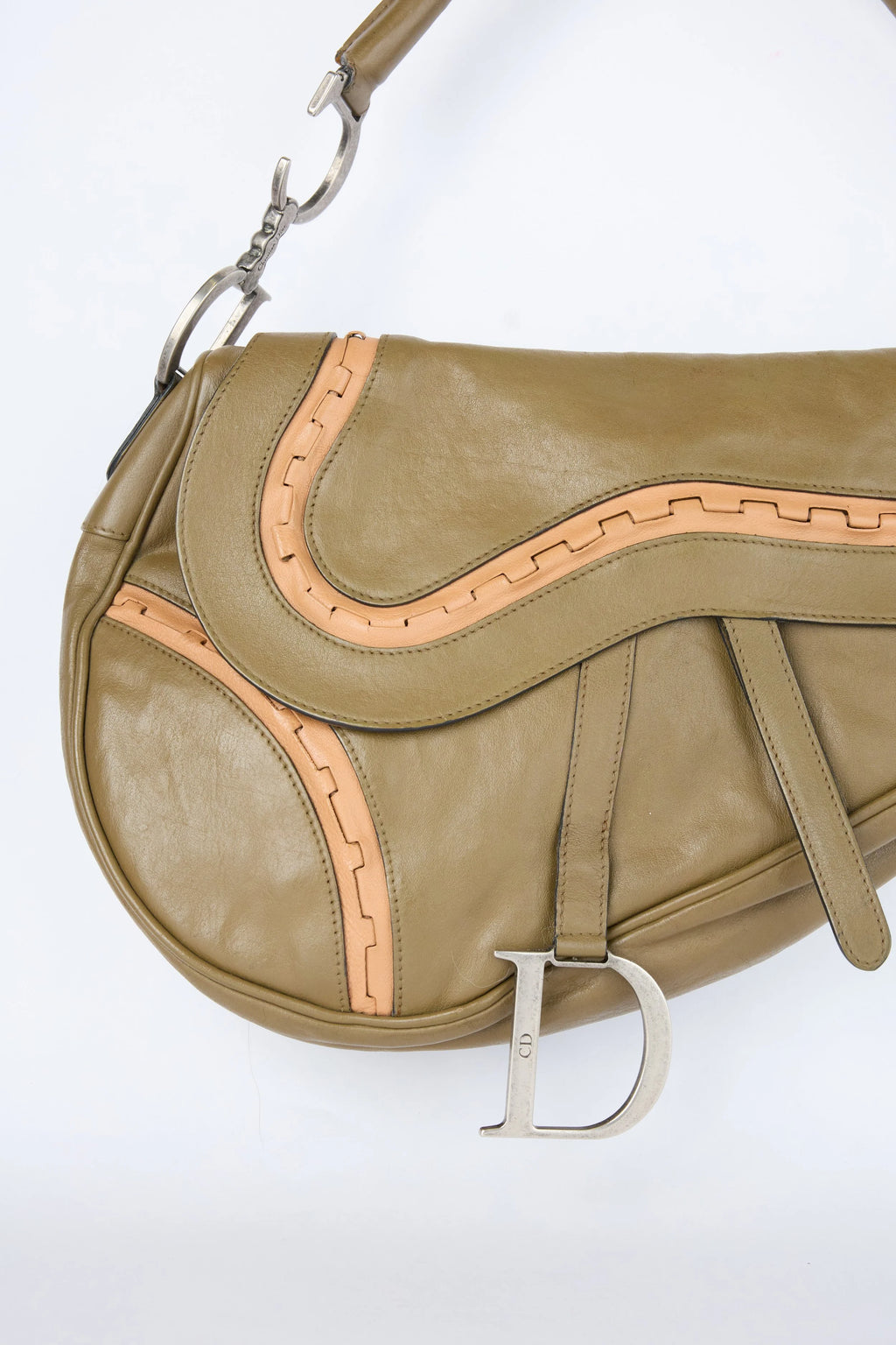 DIOR KHAKI GAUCHO SADDLE