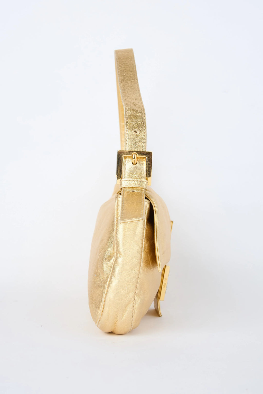 FENDI GOLD METALLIC BAGUETTE