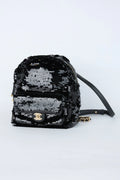 CHANEL BLACK SEQUIN BACKPACK