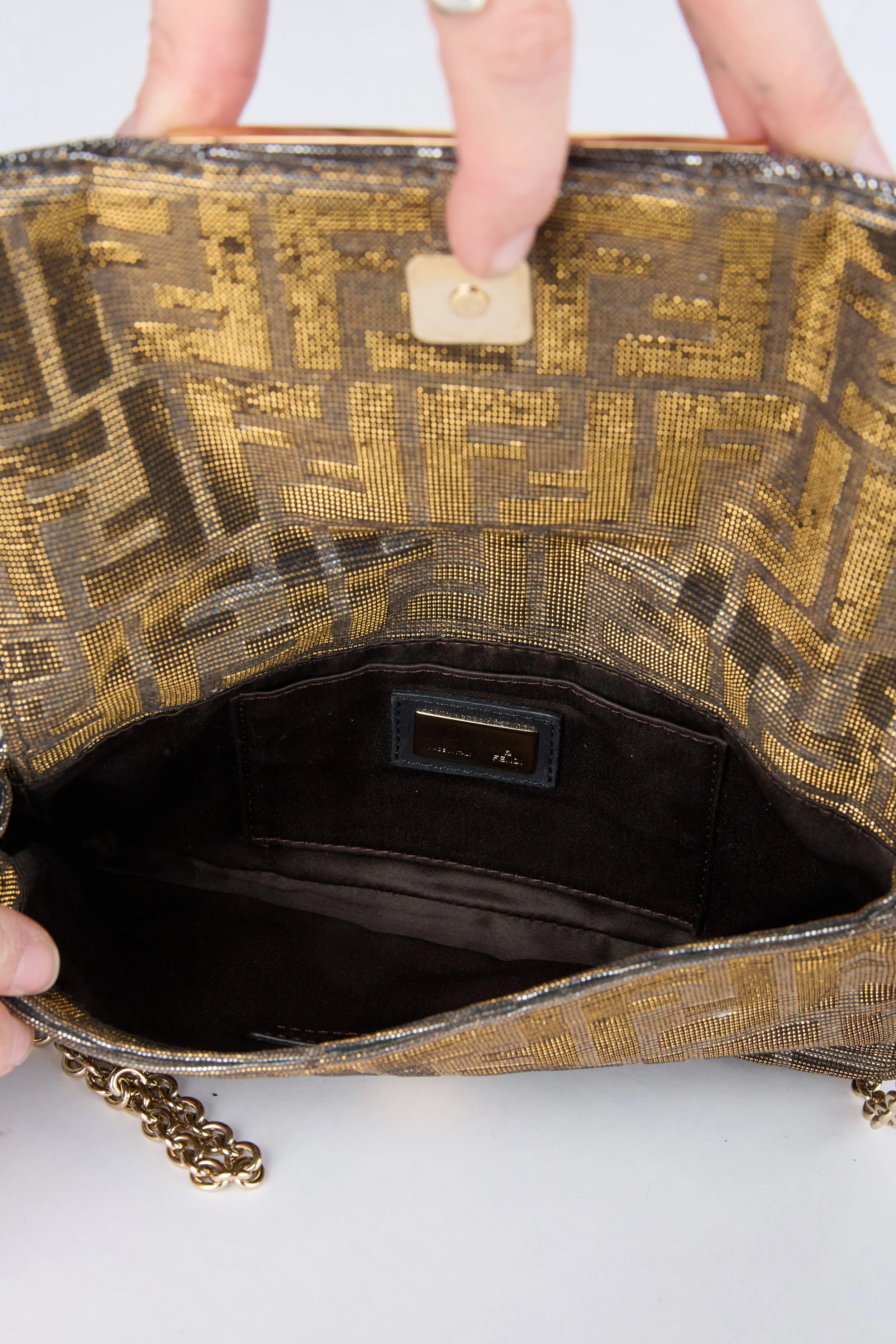 FENDI METALLIC MIA POCHETTE