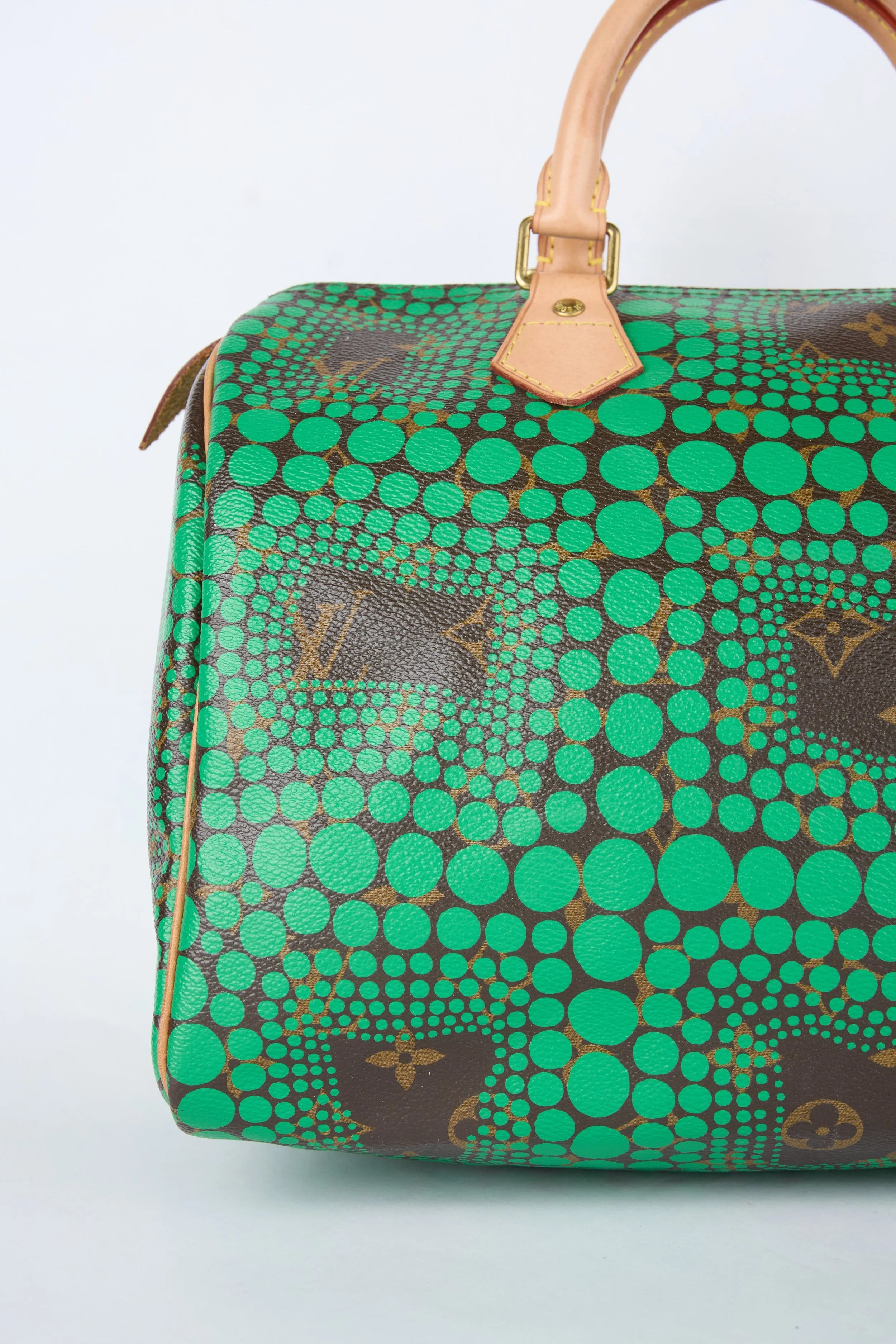 LOUIS VUITTON X YAYOI KUSAMA GREEN SPEEDY 30