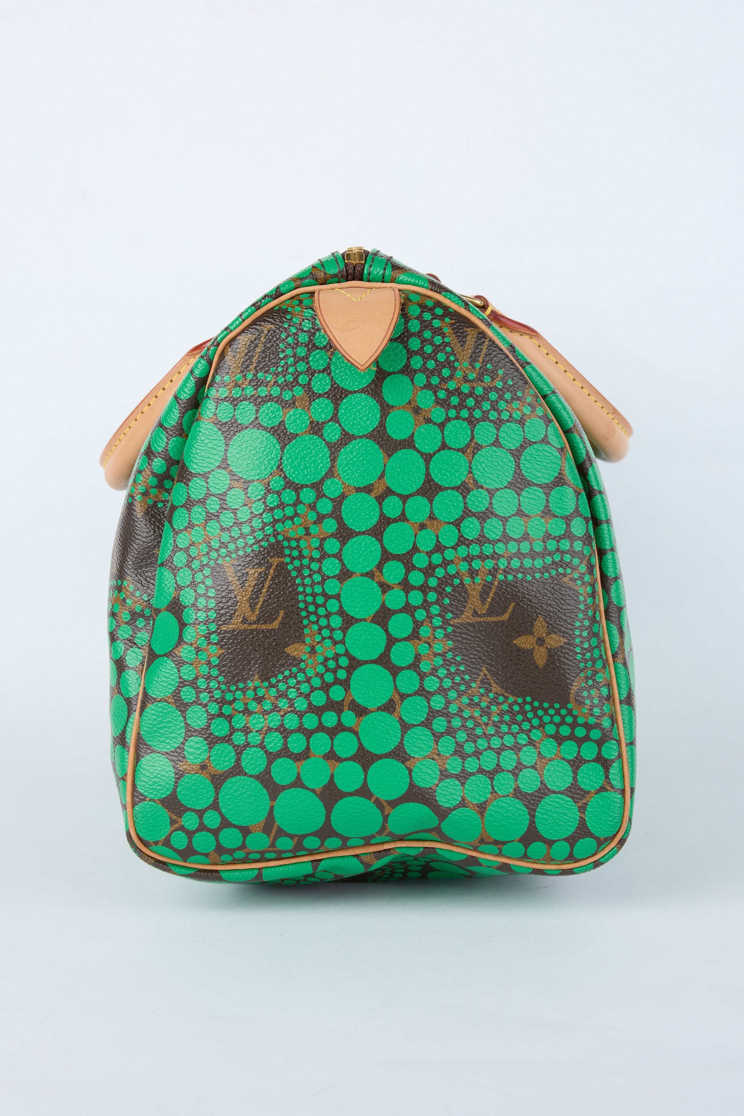 LOUIS VUITTON X YAYOI KUSAMA GREEN SPEEDY 30