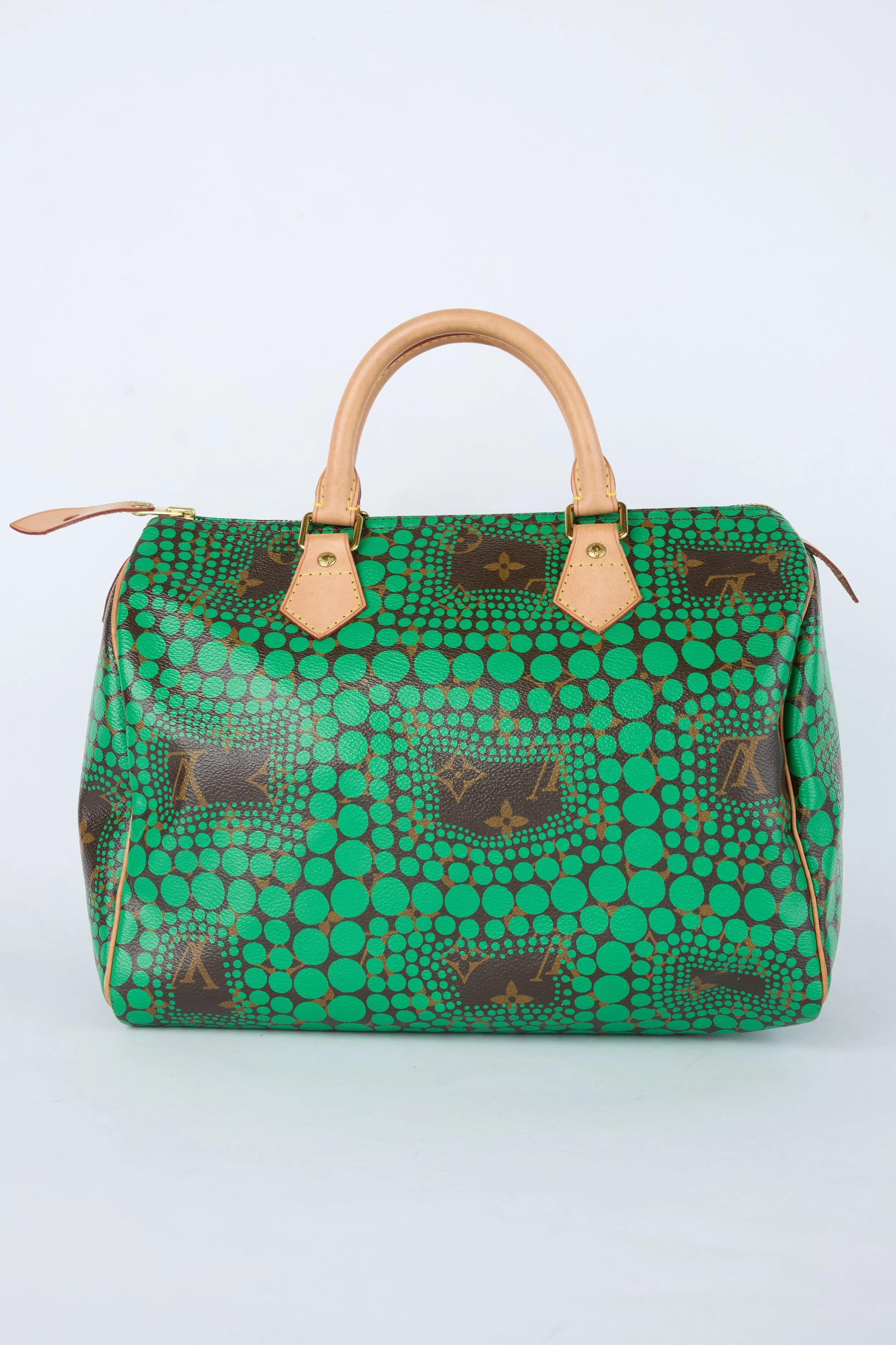 LOUIS VUITTON X YAYOI KUSAMA GREEN SPEEDY 30