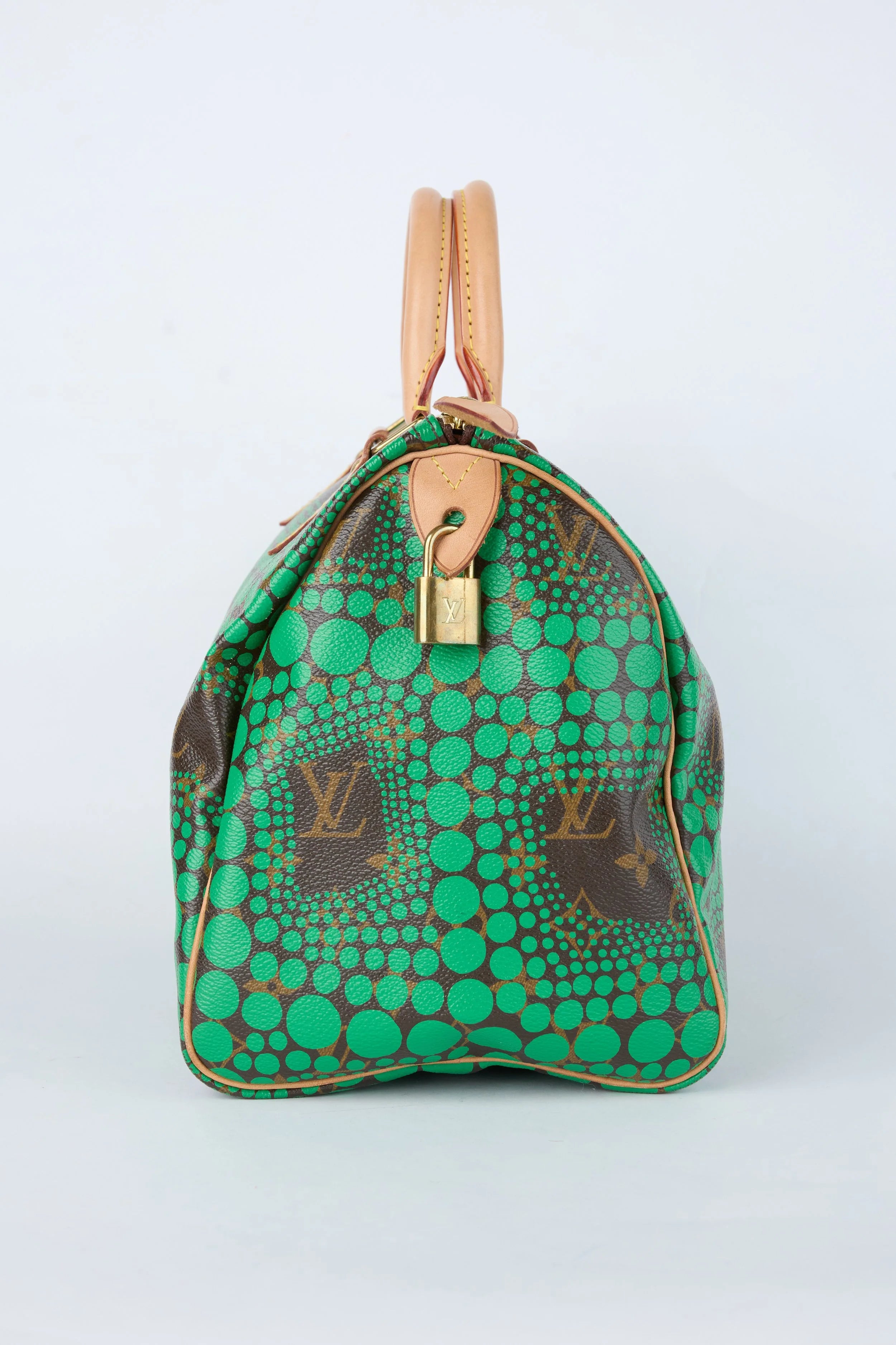 LOUIS VUITTON X YAYOI KUSAMA GREEN SPEEDY 30