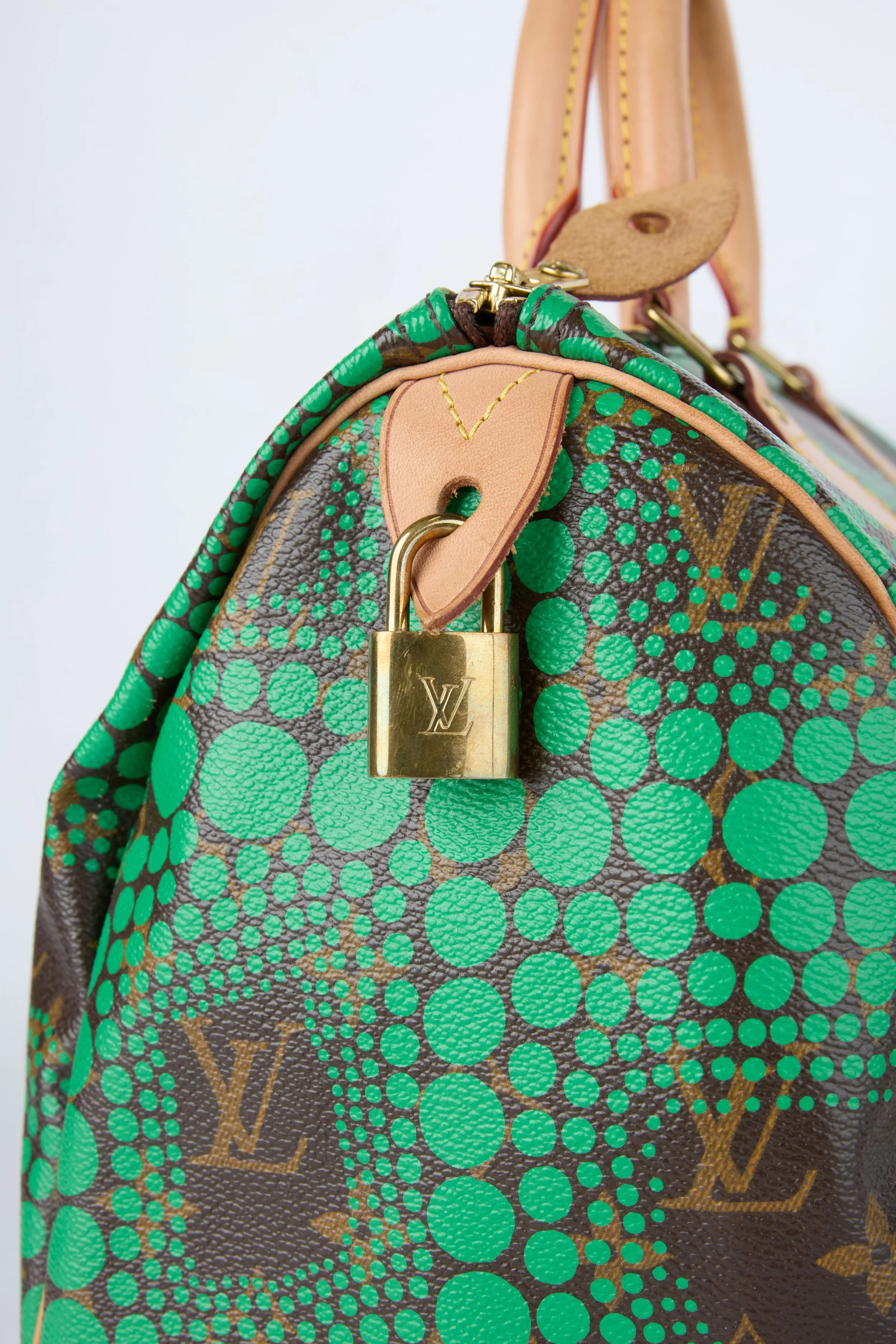 LOUIS VUITTON X YAYOI KUSAMA GREEN SPEEDY 30