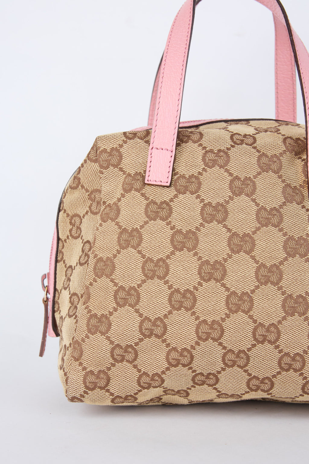 GUCCI PINK & BEIGE MINI TOFU BOWLER