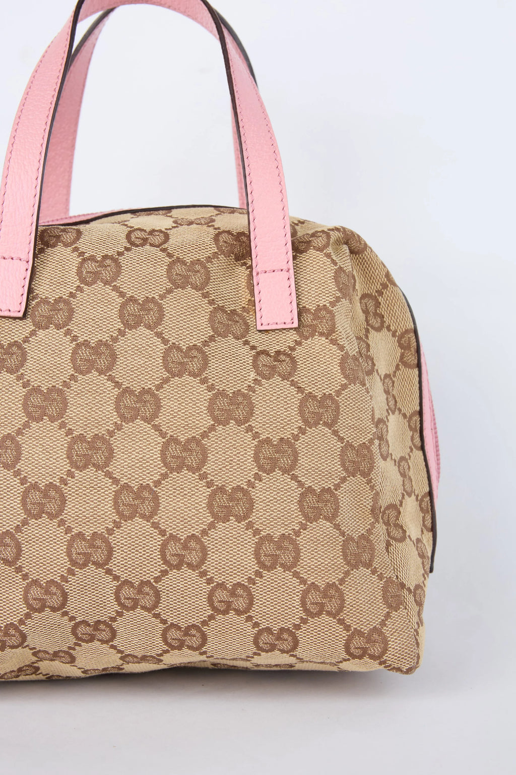 GUCCI PINK & BEIGE MINI TOFU BOWLER