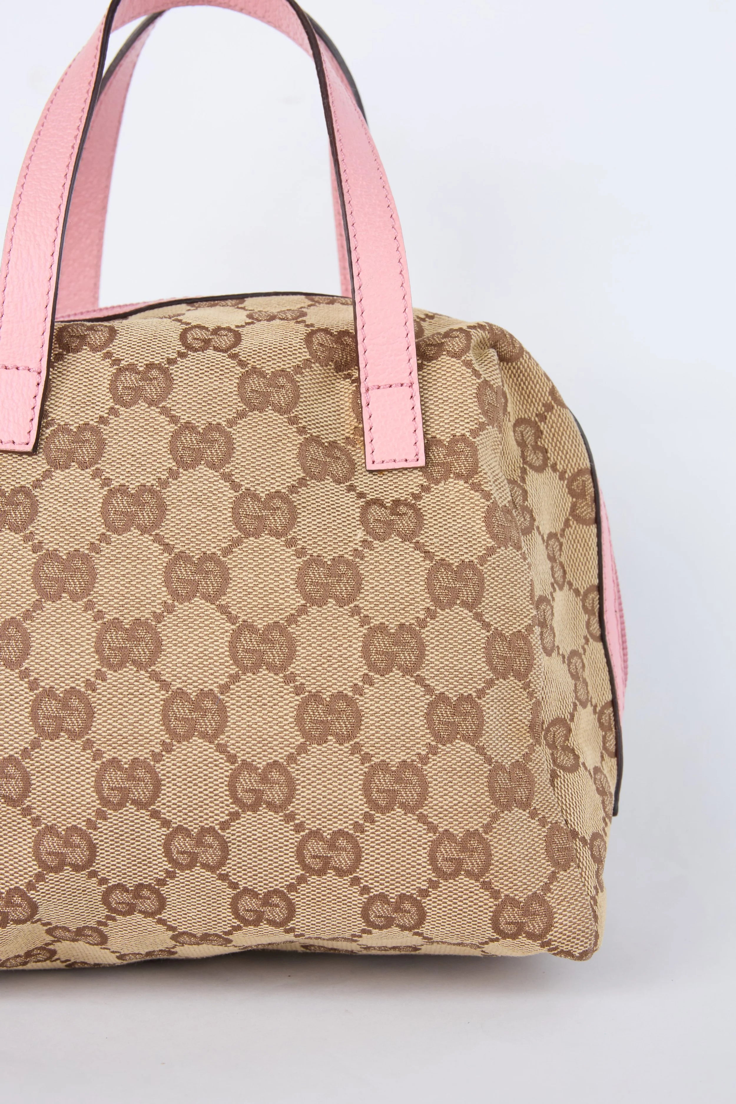 GUCCI PINK & BEIGE MINI TOFU BOWLER