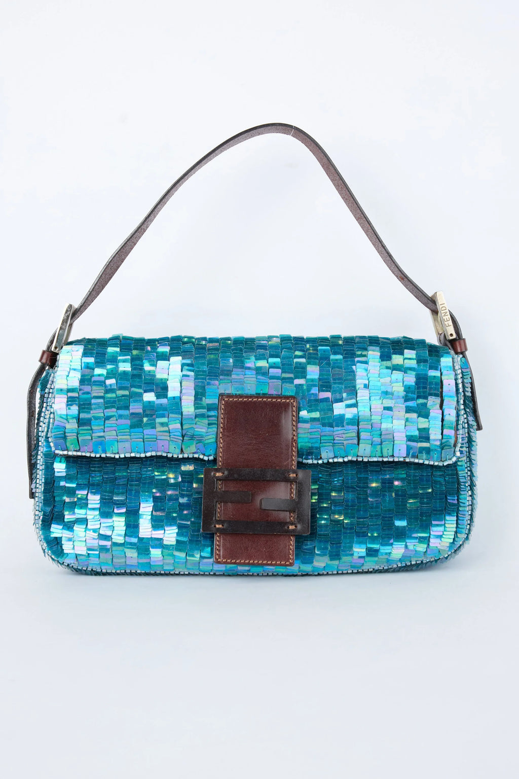 FENDI BLUE SEQUIN BAGUETTE
