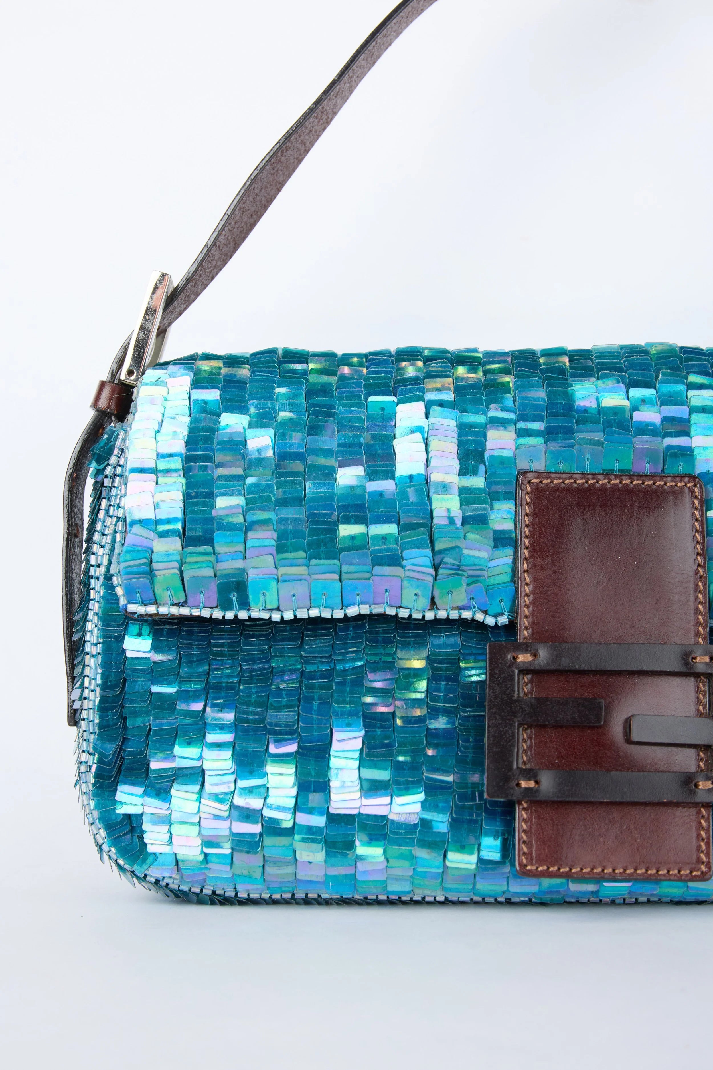 FENDI BLUE SEQUIN BAGUETTE